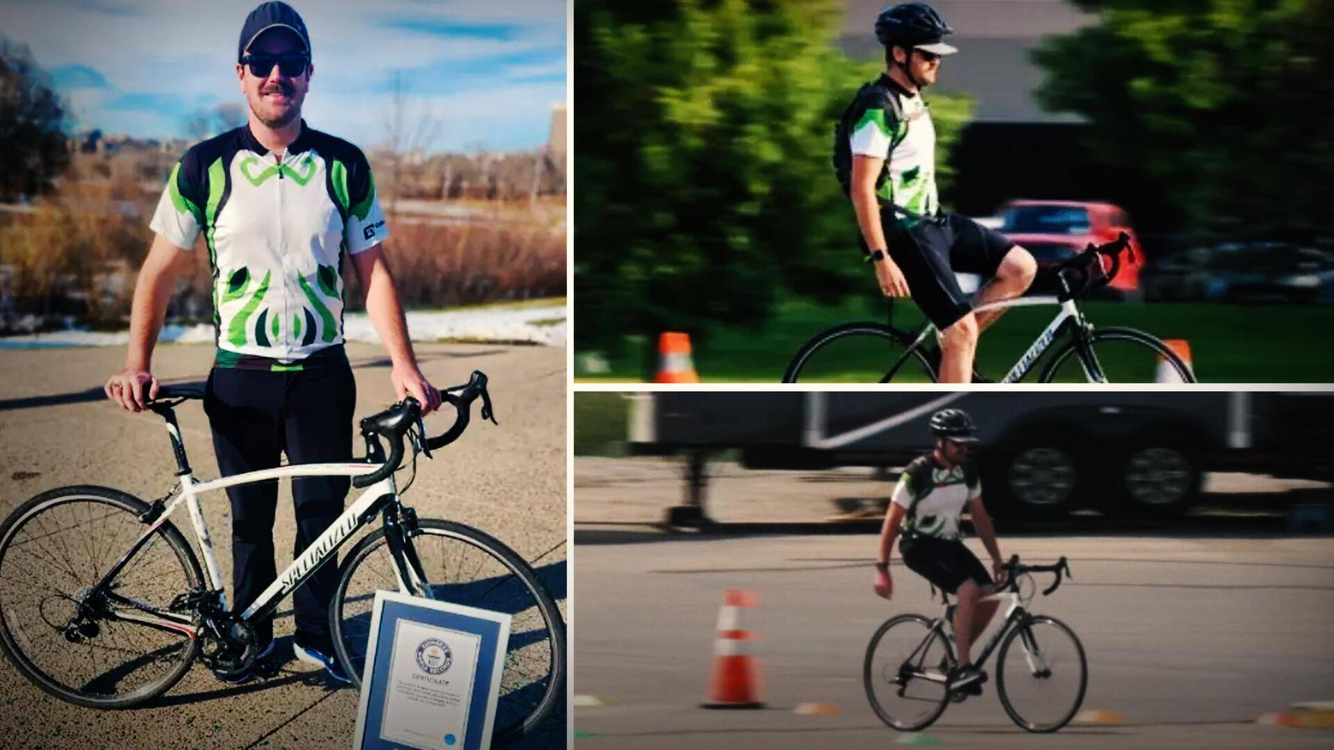 कनाडा: हाथों से पकड़े बिना व्यक्ति ने 130 किलोमीटर तक चलाई साइकिल, बनाया विश्व रिकॉर्ड