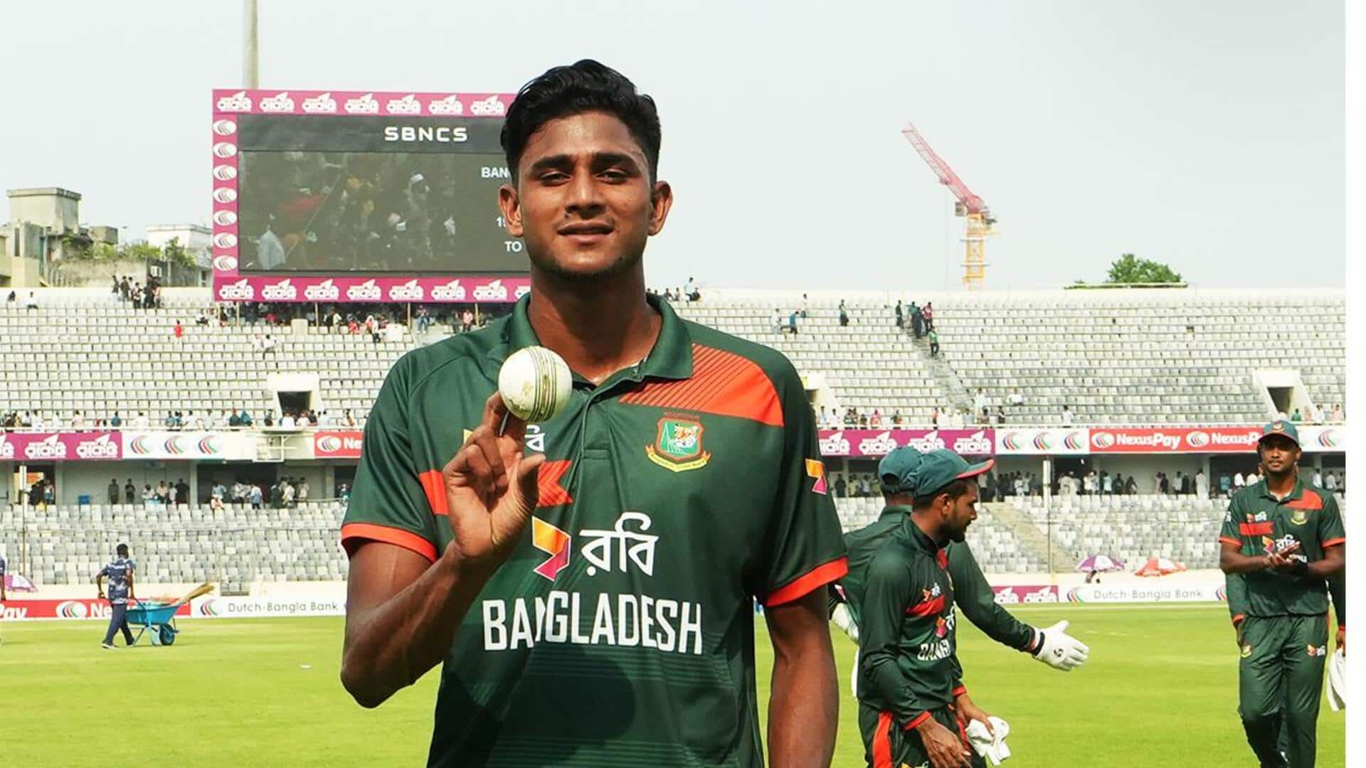 बांग्लादेश बनाम न्यूजीलैंड: नाहिद राणा ने दूसरे वनडे में लिए 5 विकेट, बनाया ये रिकॉर्ड