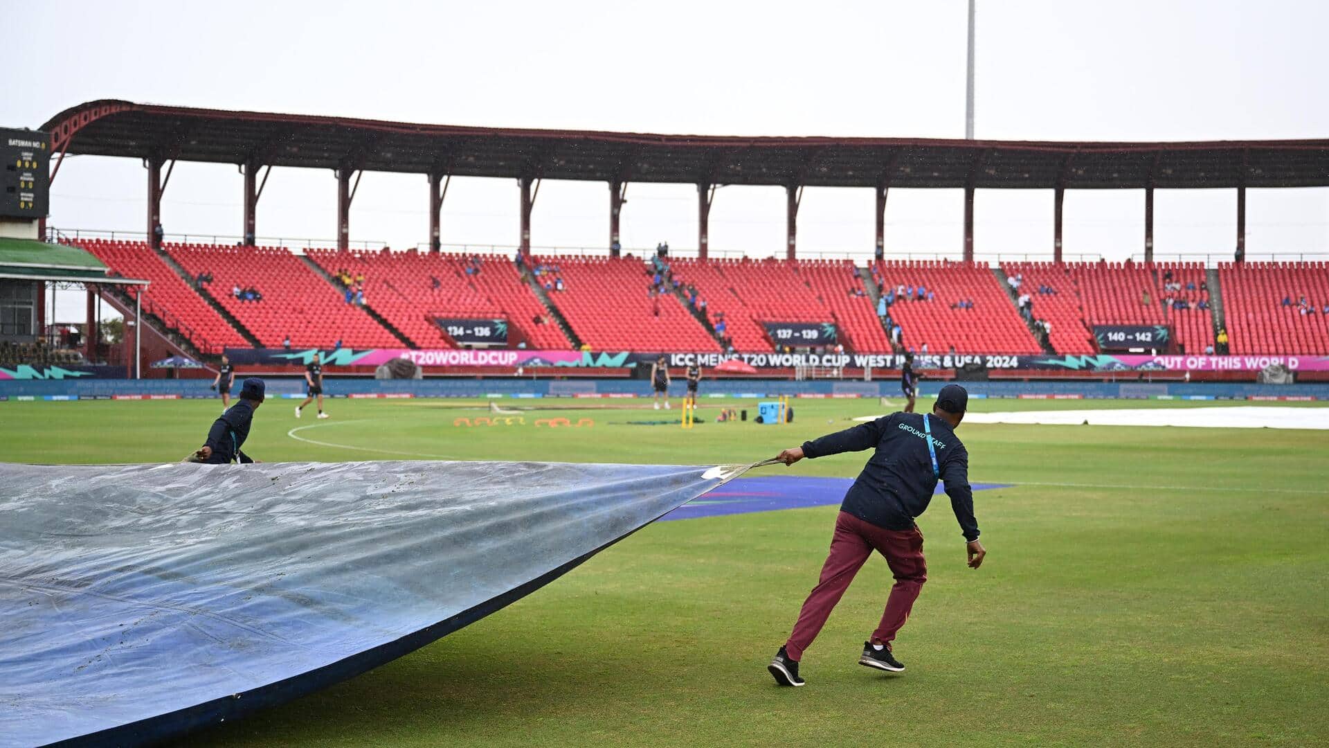टी-20 विश्व कप 2024: भारत बनाम इंग्लैंड मैच में बारिश के चलते टॉस में हुई देरी 
