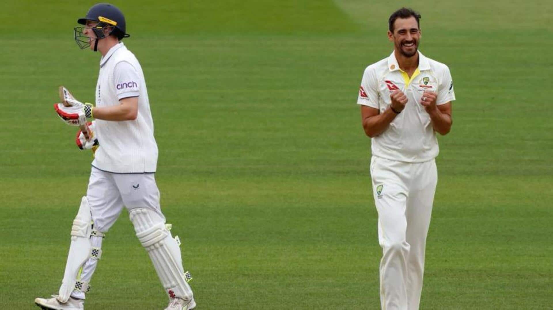 इंग्लैंड बनाम ऑस्ट्रेलिया: मिचेल स्टार्क ने झटके 3 विकेट, जानिए उनके आंकड़े