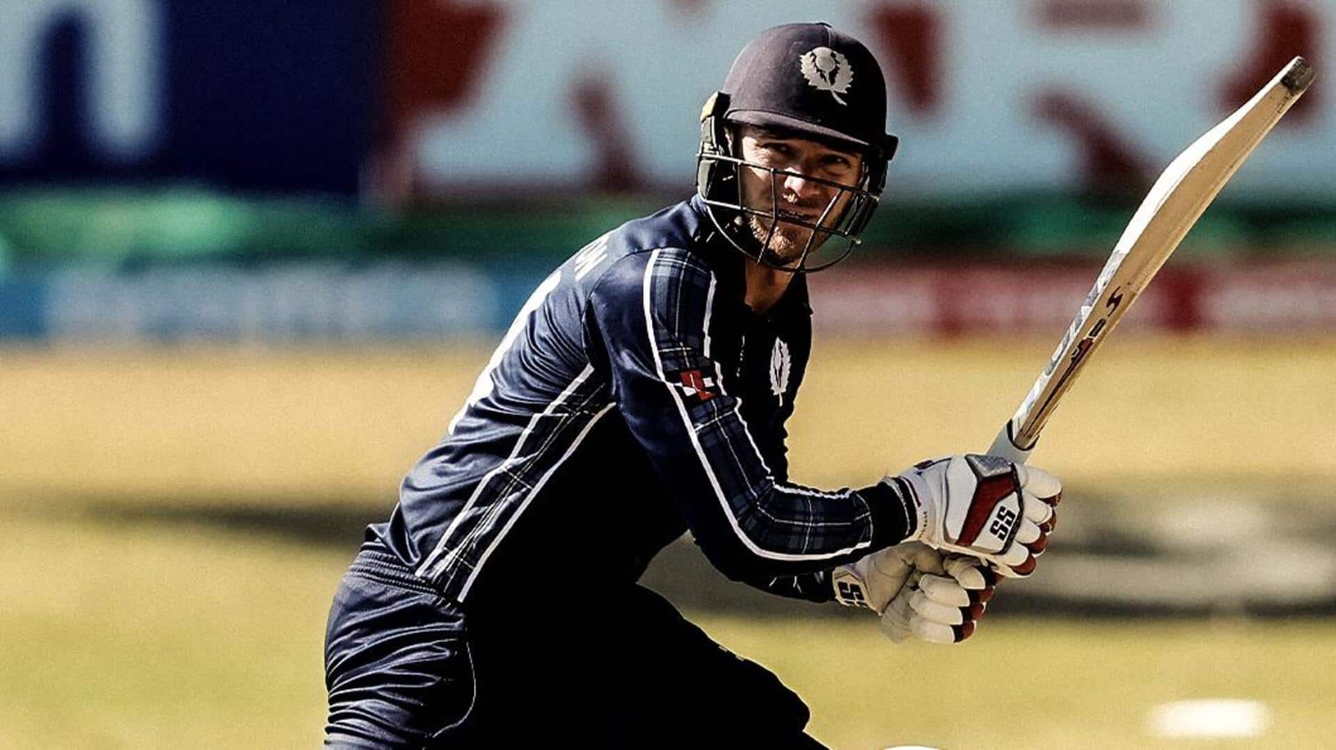स्कॉटलैंड बनाम UAE: रिची बेरिंग्टन ने जमाया वनडे करियर का चौथा शतक, जानिए उनके आंकड़े 