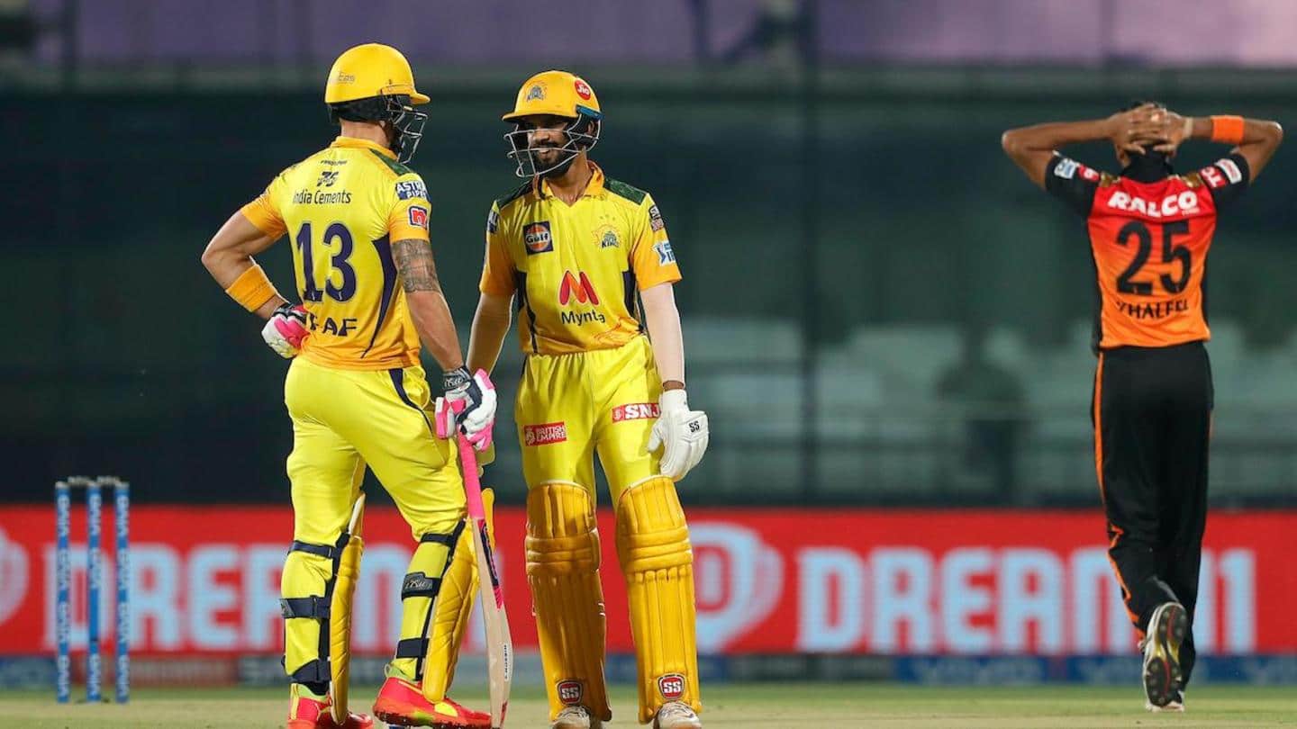 CSK बनाम SRH: चेन्नई ने सात विकेट से जीता मैच, डुप्लेसी-रुतुराज ने लगाए अर्धशतक
