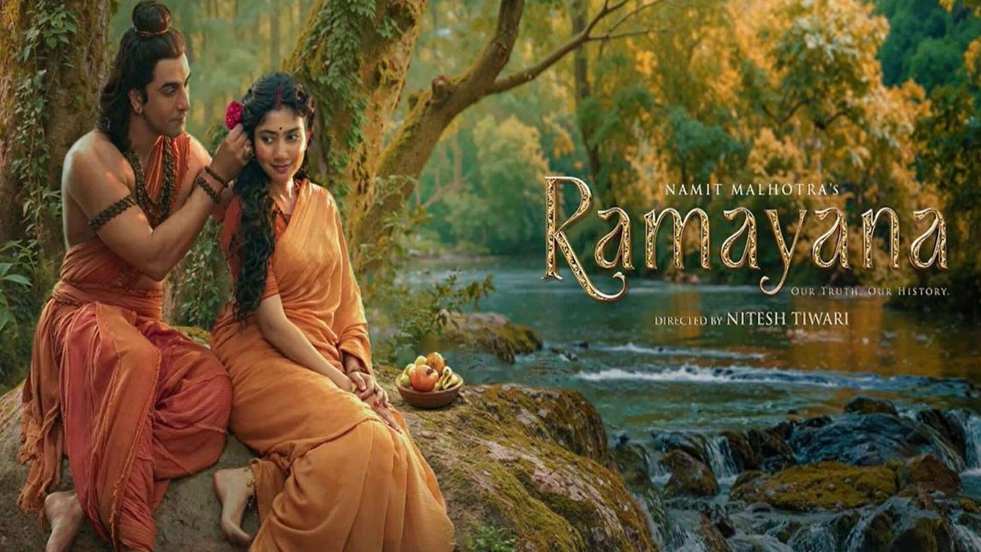 'रामायण' का मोशन पोस्टर हुआ जारी, सिया-राम के रूप में साई और रणबीर लगे खूबसूरत