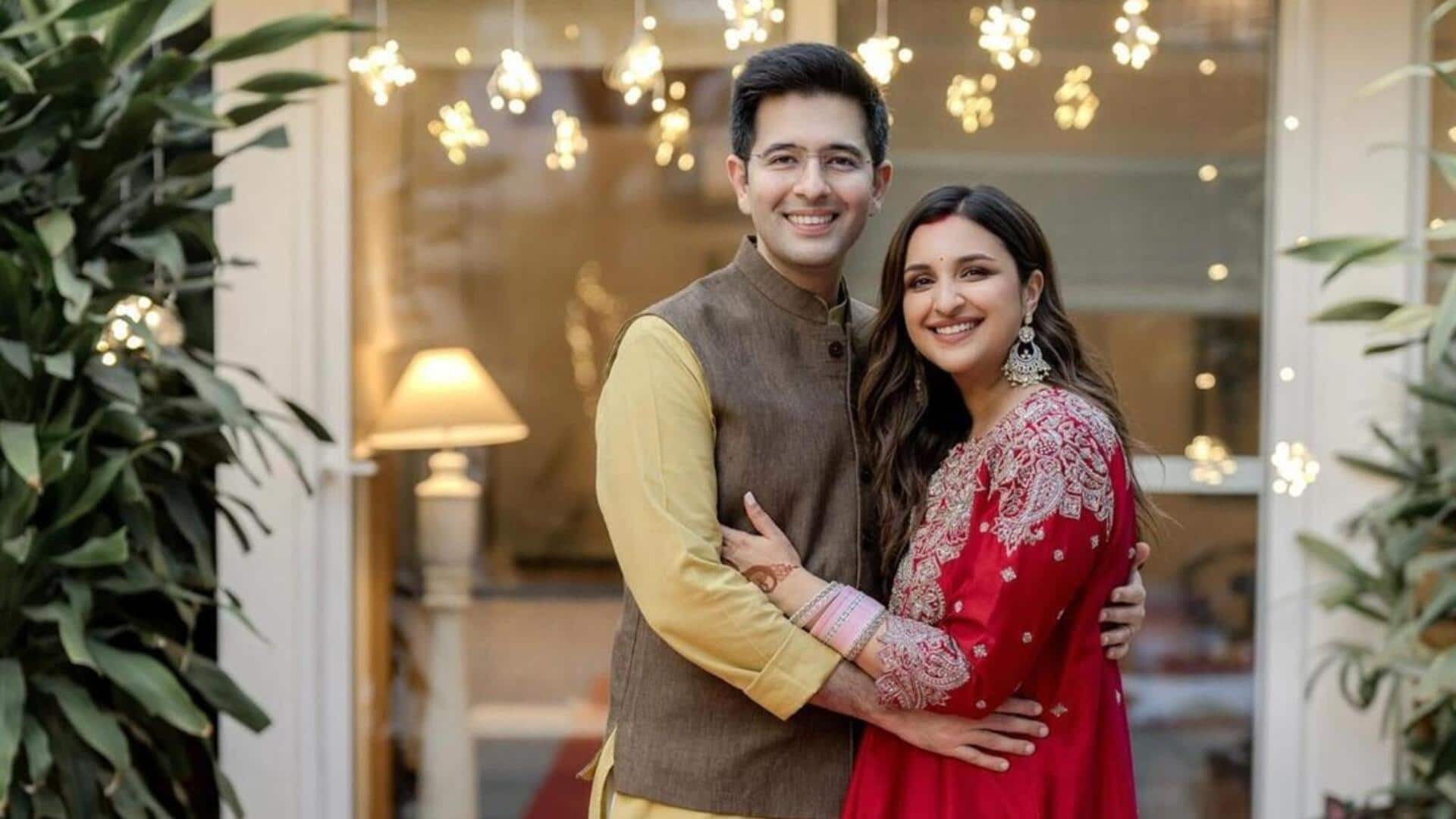 परिणीति चोपड़ा ने शादी के बाद ऐसे मनाई अपनी पहली दिवाली, दिखाई झलक