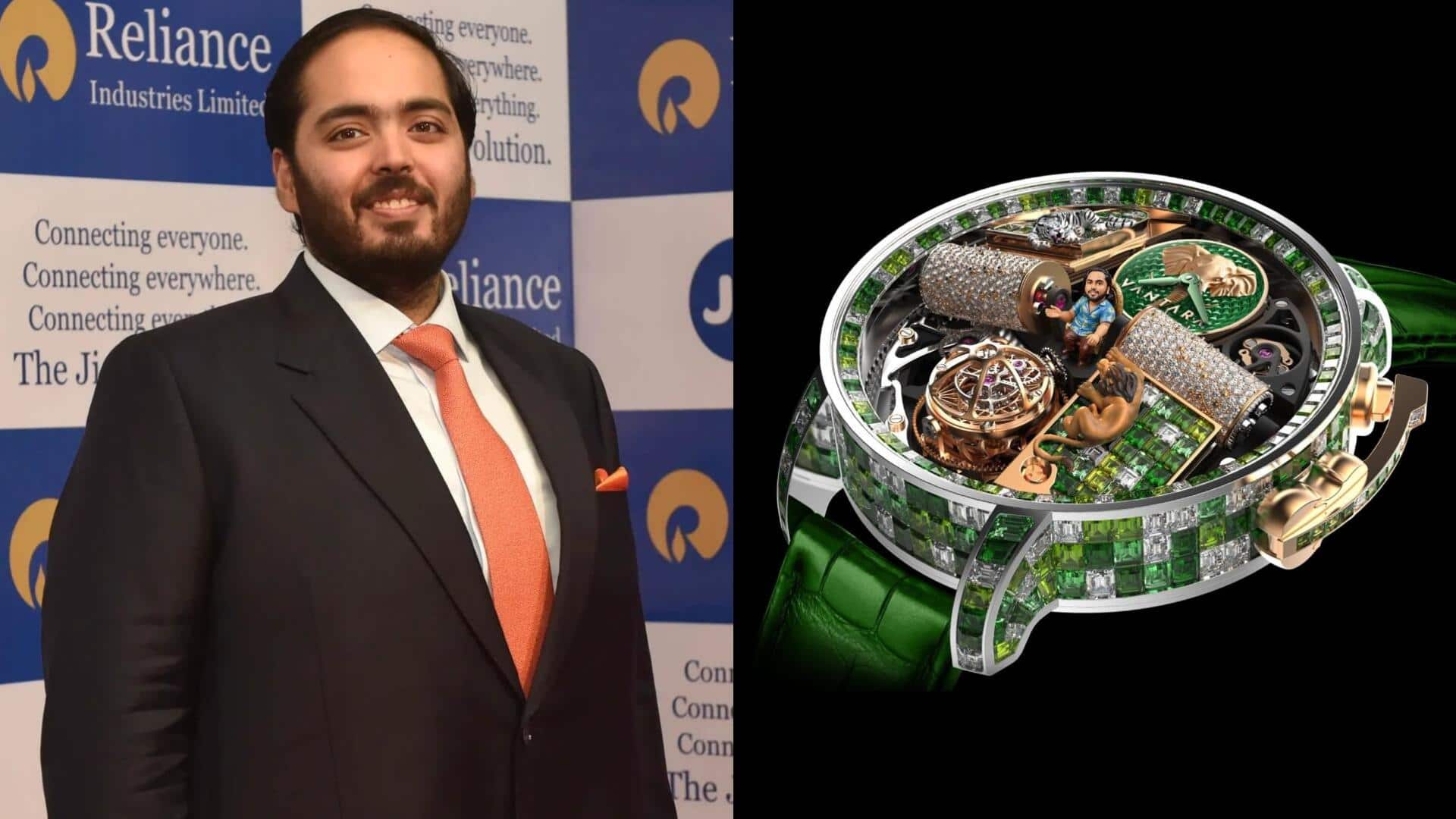 अनंत अंबानी की 397 रत्नों से जड़ी शानदार घड़ी, करोड़ों में है कीमत