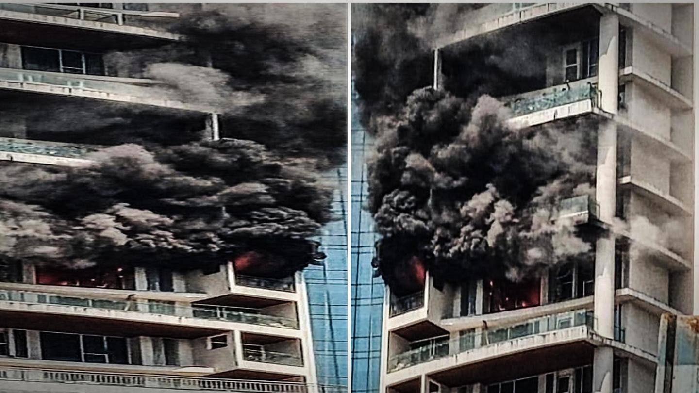 मुंबई: 60 मंजिला इमारत में आग लगी, 19वीं मंजिल से गिरने से युवक की मौत