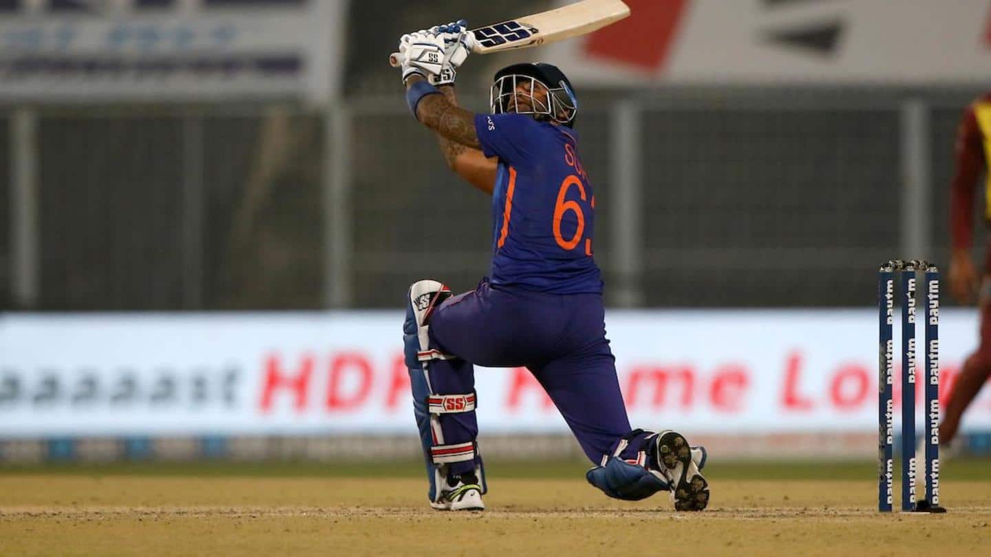 भारत बनाम वेस्टइंडीज, तीसरा टी-20: सूर्यकुमार ने लगाया अर्धशतक, वेस्टइंडीज को मिला 185 रनों का लक्ष्य