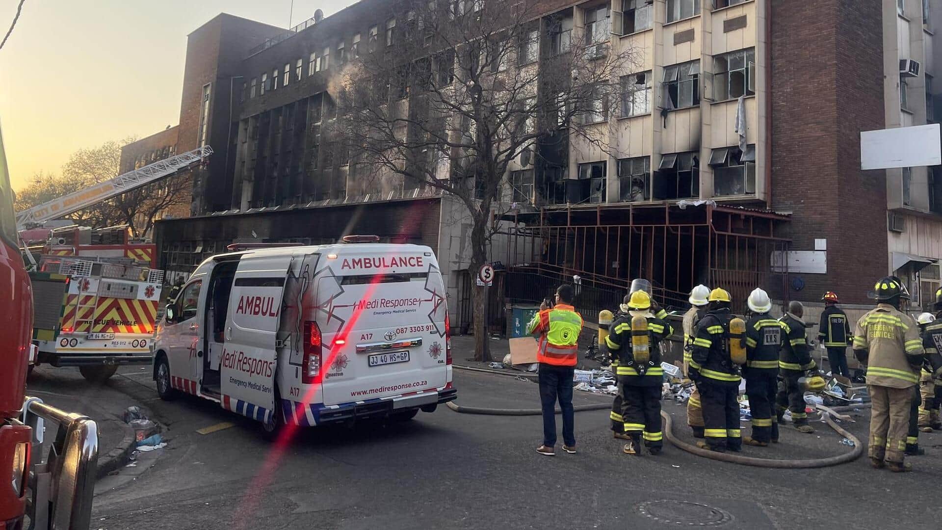 दक्षिण अफ्रीका: जोहान्सबर्ग में इमारत में आग लगने से 73 की मौत, बढ़ सकती है संख्या