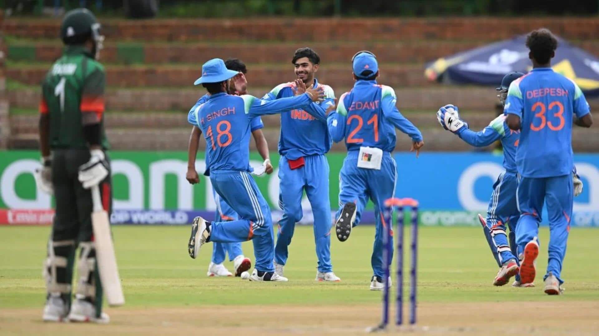 अंडर-19 विश्व कप 2026: भारत ने बांग्लादेश को 18 रन से हराया, ये बने रिकॉर्ड्स 