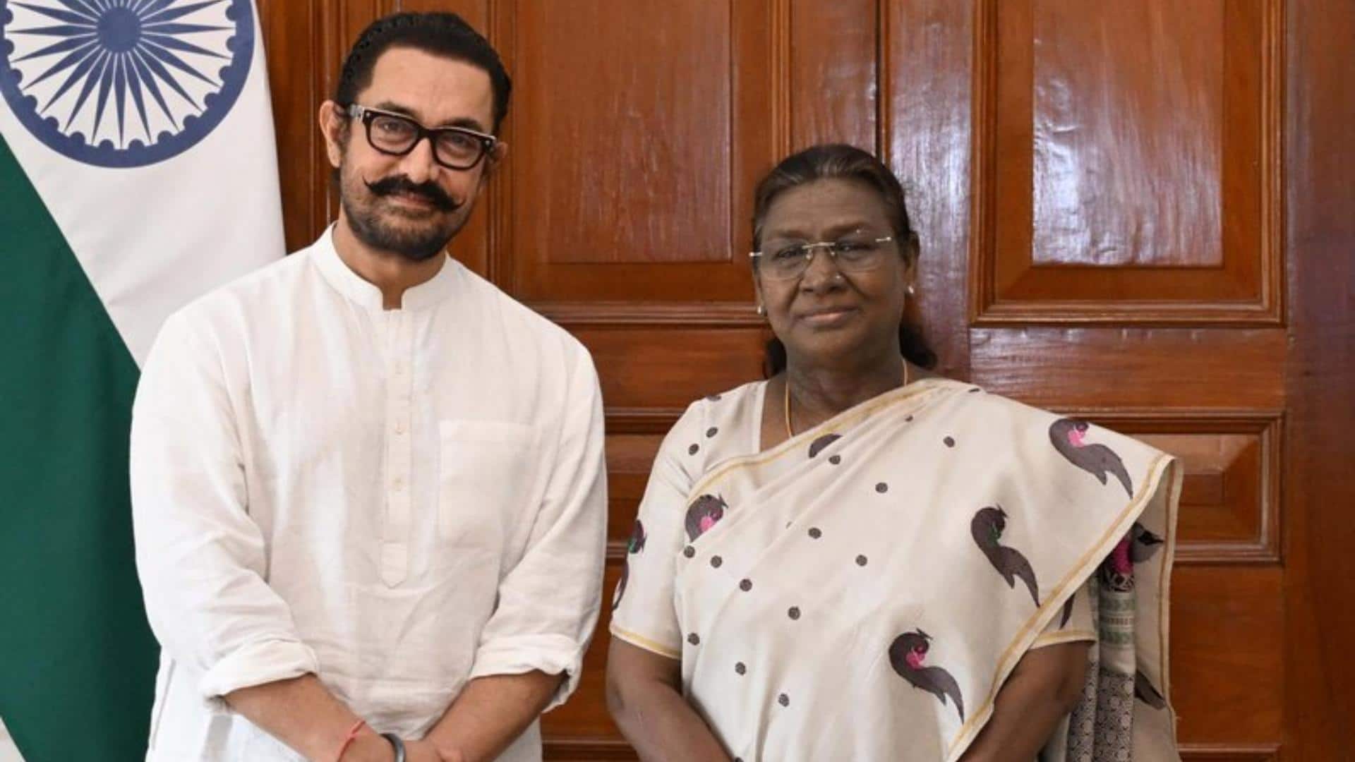 आमिर खान ने राष्ट्रपति भवन में राष्ट्रपति द्रौपदी मुर्मू से की मुलाकात, सामने आई तस्वीर आमिर खान ने राष्ट्रपति भवन में राष्ट्रपति द्रौपदी मुर्मू से की मुलाकात, सामने आई तस्वीर