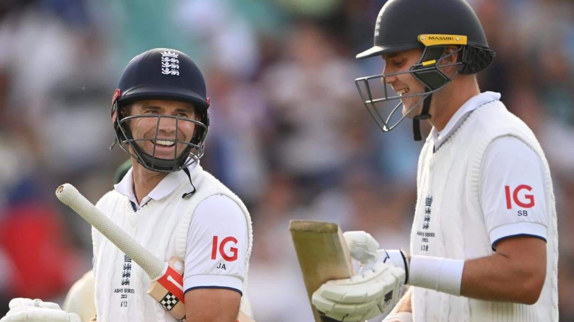 एंडरसन और ब्रॉड ने एक साथ खेले 138 टेस्ट, शीर्ष पर सचिन और द्रविड़ की जोड़ी