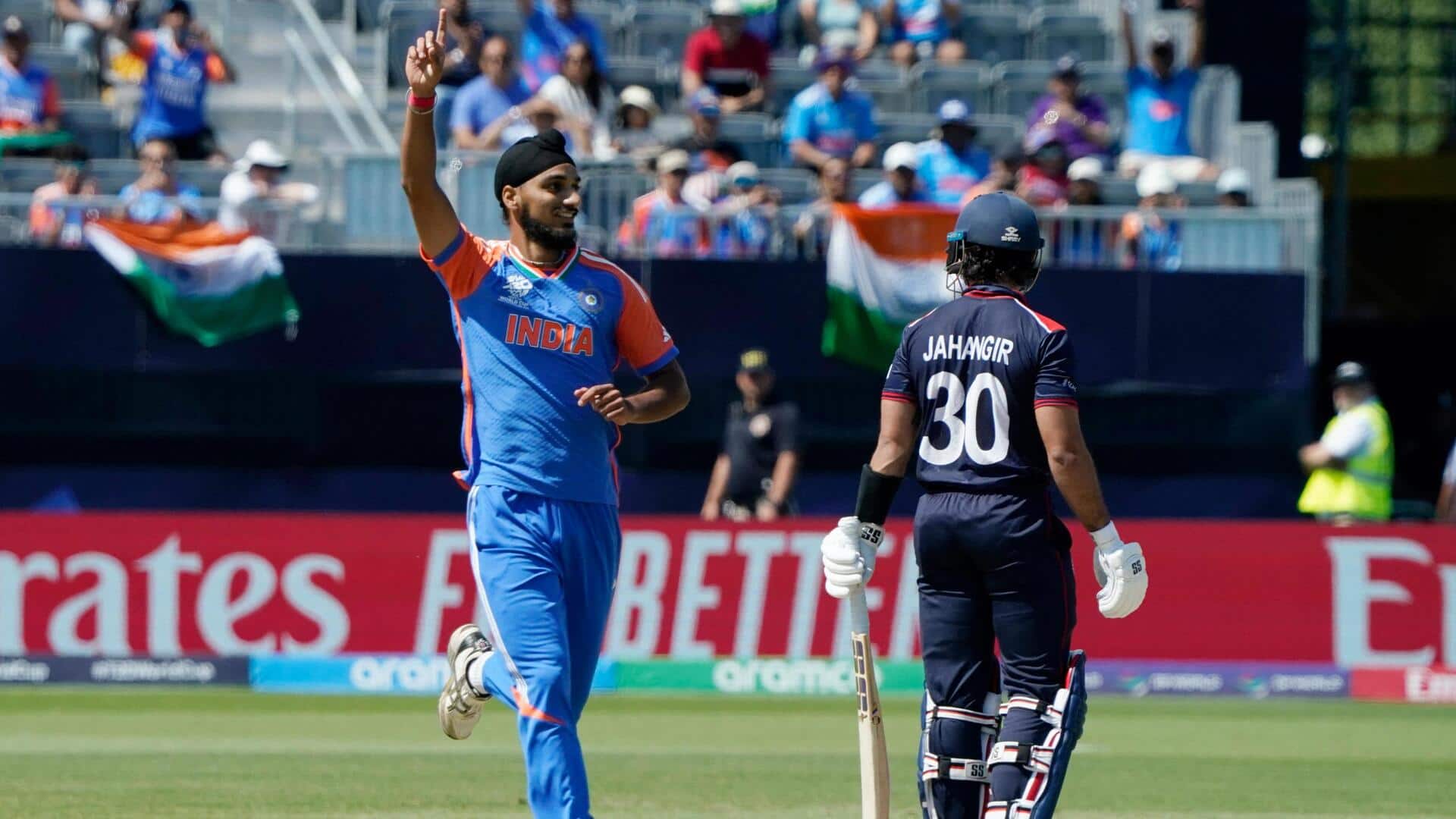 टी-20 विश्व कप 2024: अर्शदीप सिंह ने चटकाए 4 विकेट, सर्वश्रेष्ठ गेंदबाजी प्रदर्शन वाले भारतीय बने