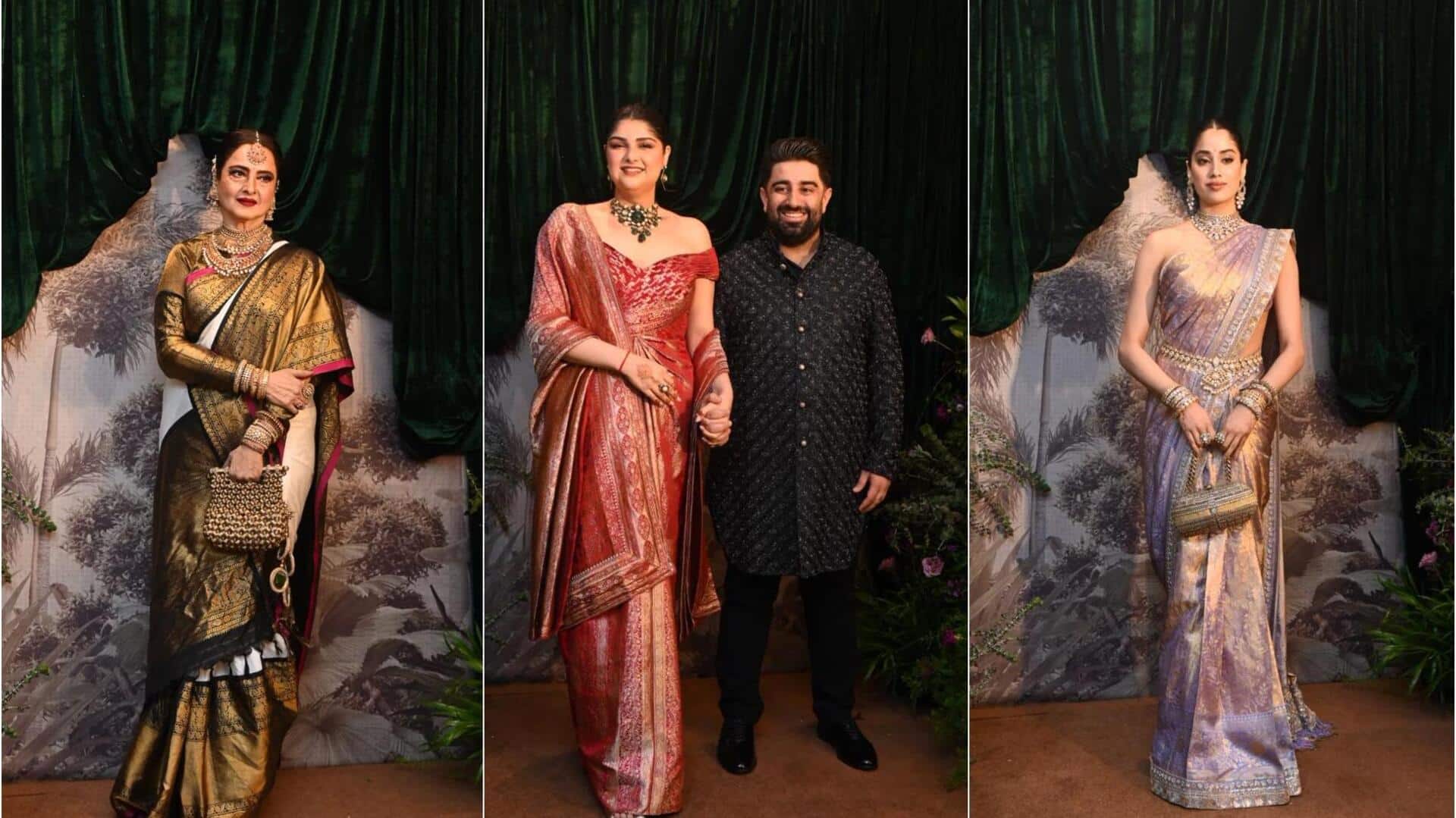 अंशुला-रोहन के रिसेप्शन में जाह्नवी कपूर ने लूटी महफिल, ये सितारों भी हुए शामिल