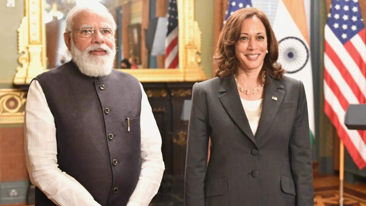 अमेरिका दौरे पर कमला हैरिस से मिले प्रधानमंत्री मोदी, दिया भारत आने का न्यौता
