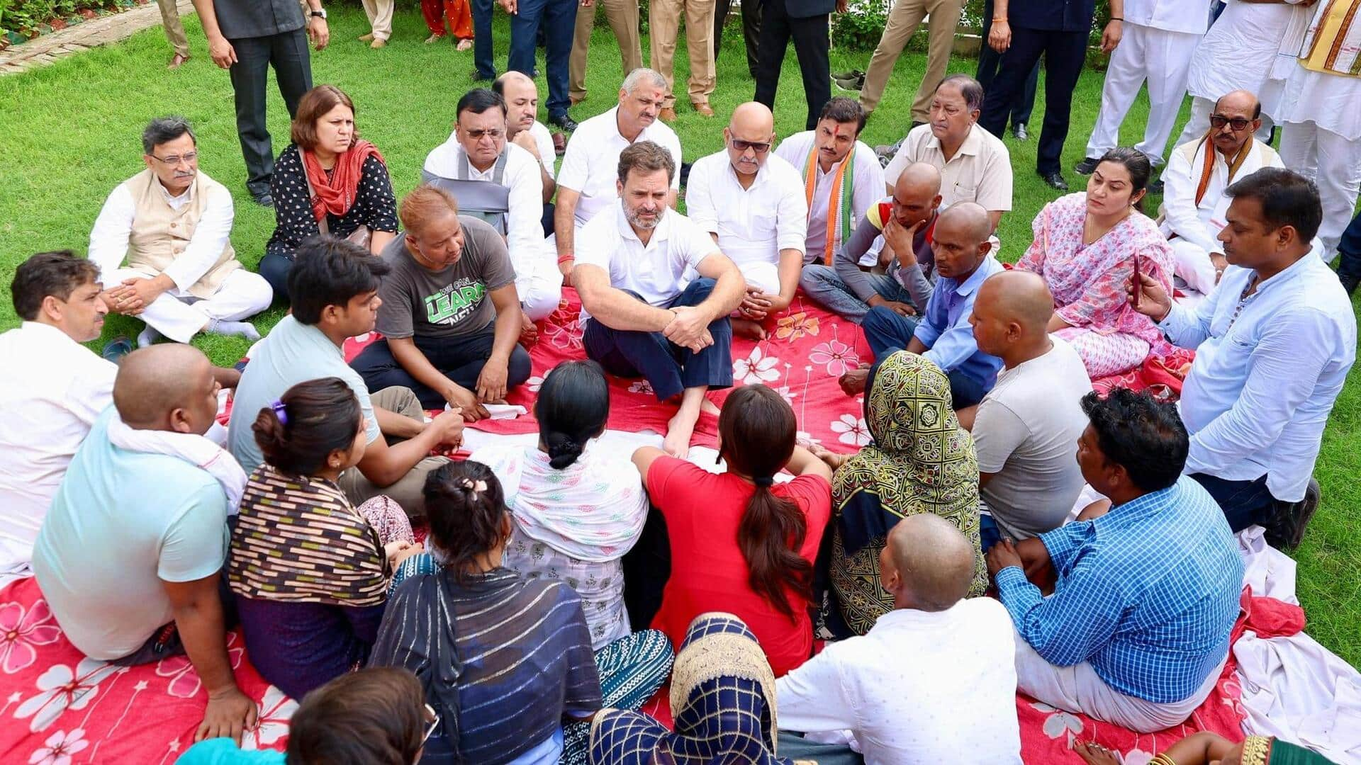 राहुल गांधी ने अलीगढ़ और हाथरस में भगदड़ पीड़ितों से मुलाकात की, मदद का आश्वासन दिया