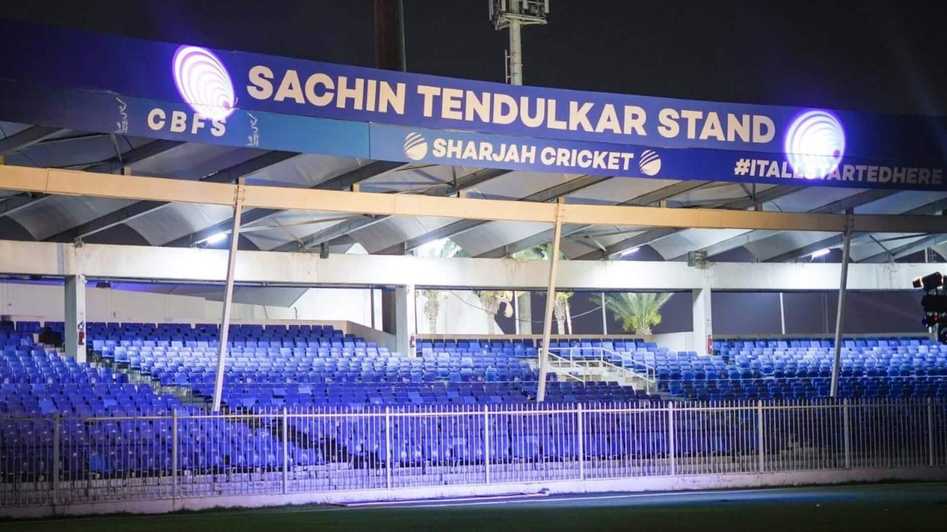 अब सचिन तेंदुलकर के नाम से जाना जाएगा शारजाह क्रिकेट स्टेडियम का ये स्टैंड