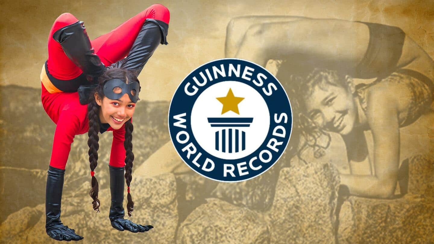 दुनिया की सबसे लचीली लड़की ने बनाया 30 सेकंड में 11 बार 'रीढ़ मोड़ने' का रिकॉर्ड