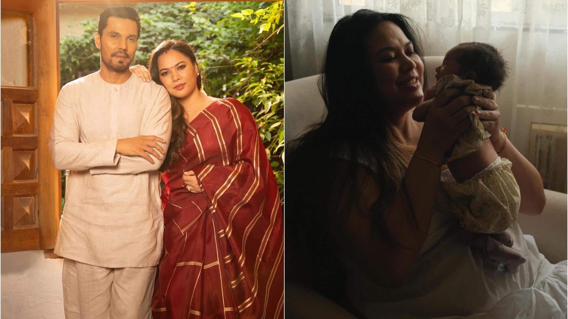 रणदीप हुड्‌डा और लिन लैशराम ने दिखाई नन्ही परी की झलक, दिया ये खूबसूरत नाम