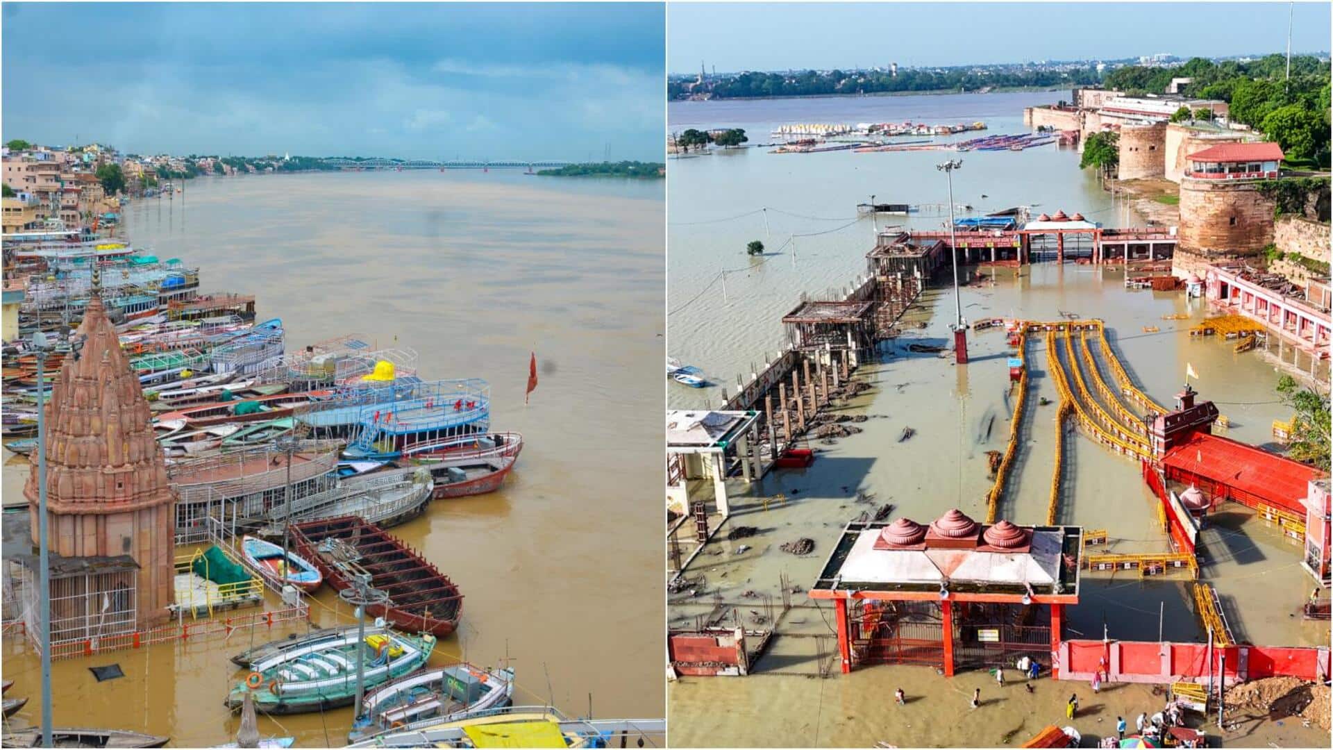 गंगा के उफान से उत्तर प्रदेश में बाढ़ के हालात, मौसम विभाग ने जारी किया अलर्ट गंगा के उफान से उत्तर प्रदेश में बाढ़ के हालात, मौसम विभाग ने जारी किया अलर्ट