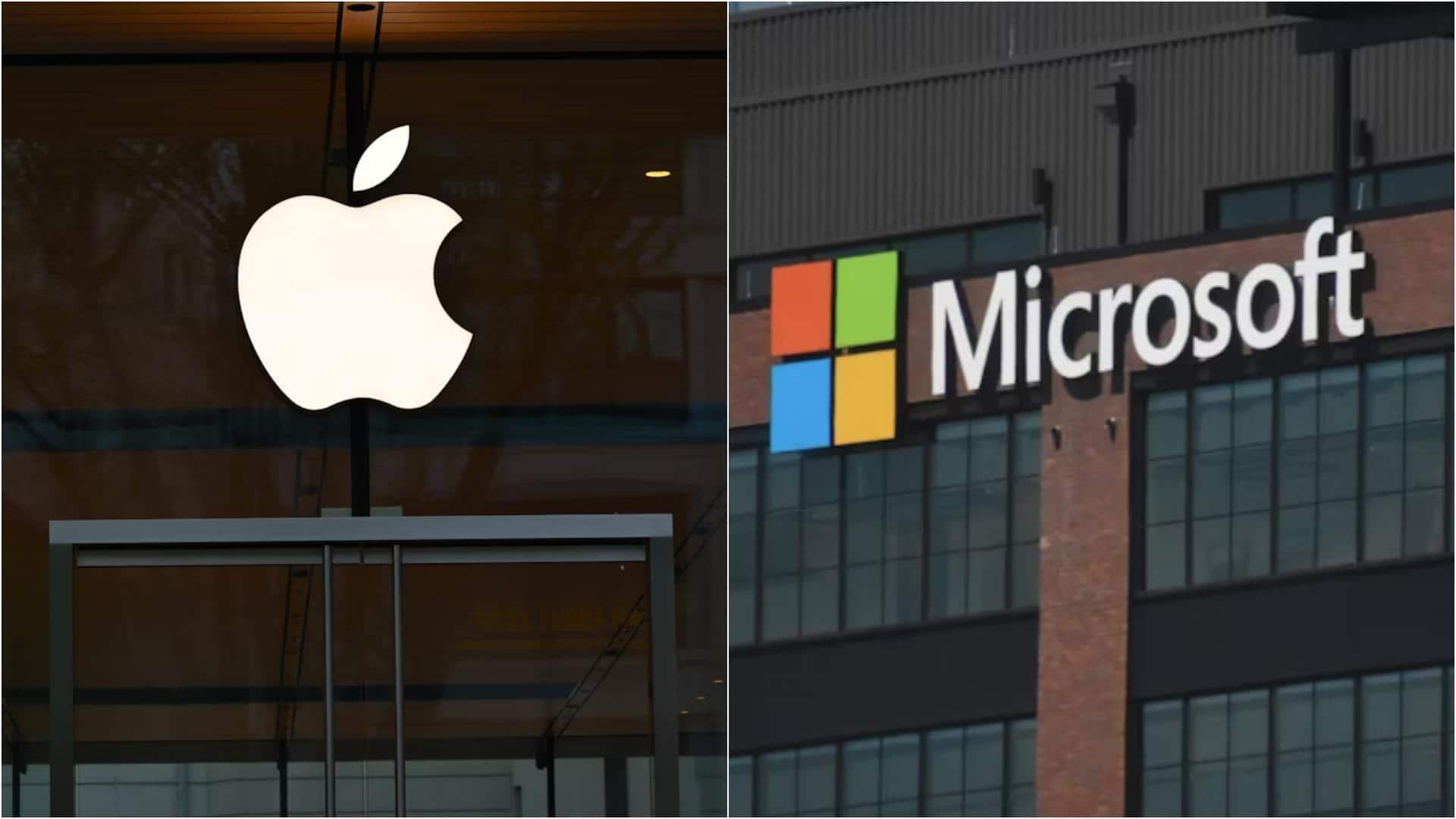 ऐपल और माइक्रोसॉफ्ट का पूंजीकरण 3.50 लाख अरब रुपये के पार, शेयरों में भी उछाल  ऐपल और माइक्रोसॉफ्ट का पूंजीकरण 3.50 लाख अरब रुपये के पार, शेयरों में भी उछाल