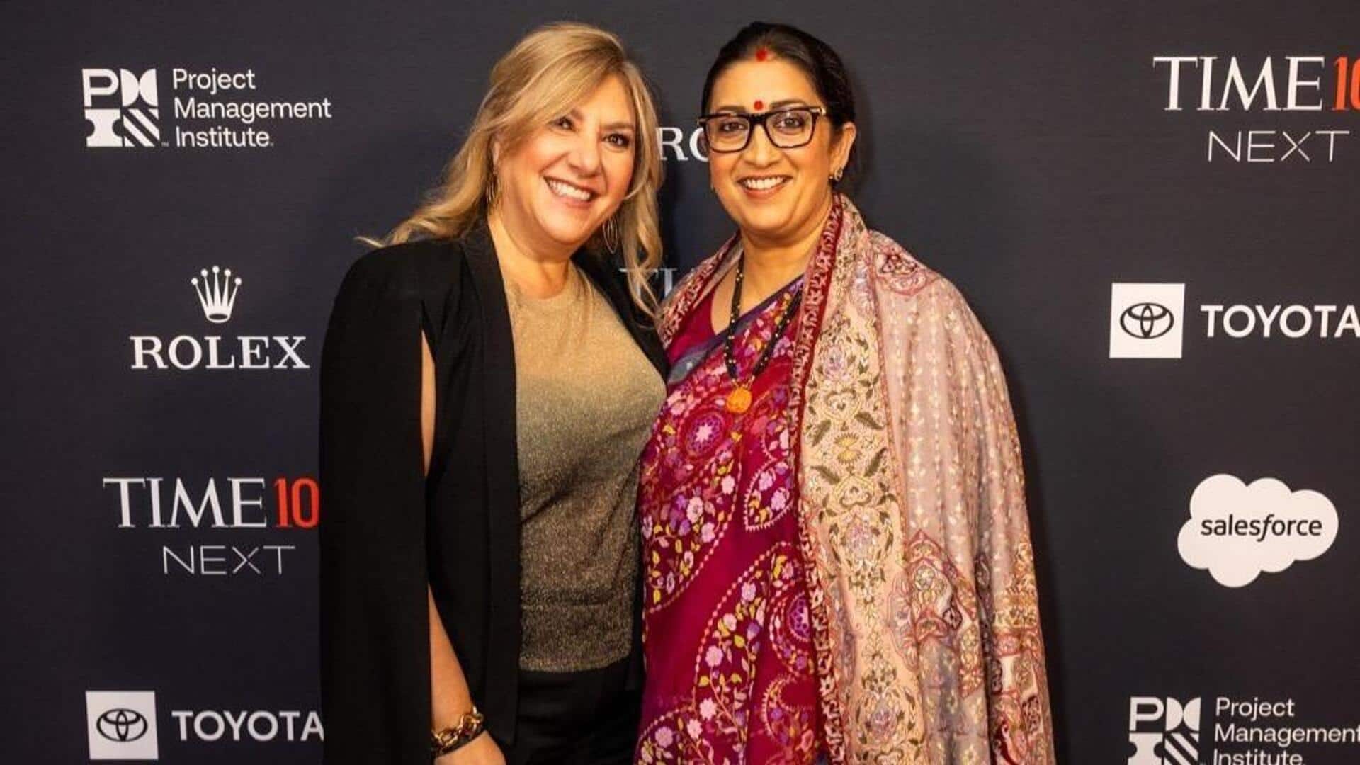 स्मृति ईरानी ने किया कमाल, टाइम 100 पत्रिका के मंच पर बनीं भारत की आवाज