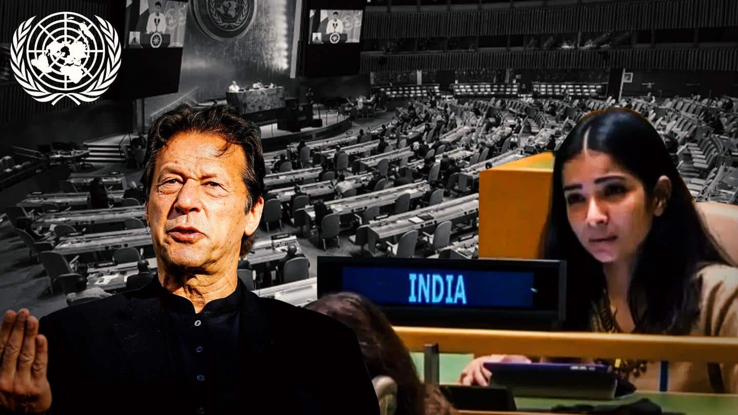 संयुक्त राष्ट्र महासभा में इमरान खान ने उठाया जम्मू-कश्मीर का मुद्दा, भारत ने दिया करारा जवाब