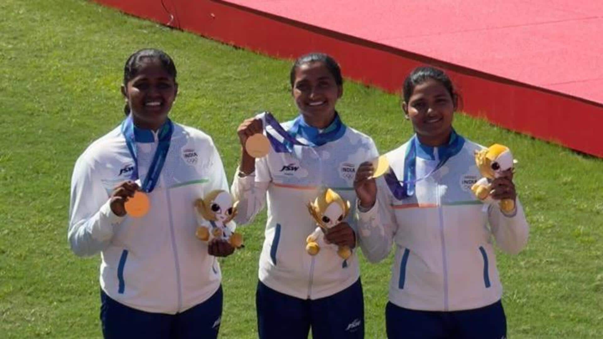 एशियाई खेल: तीरंदाजी में भारत ने जीता चौथा स्वर्ण, महिलाओं की रिकर्व टीम ने दिलाया पदक 