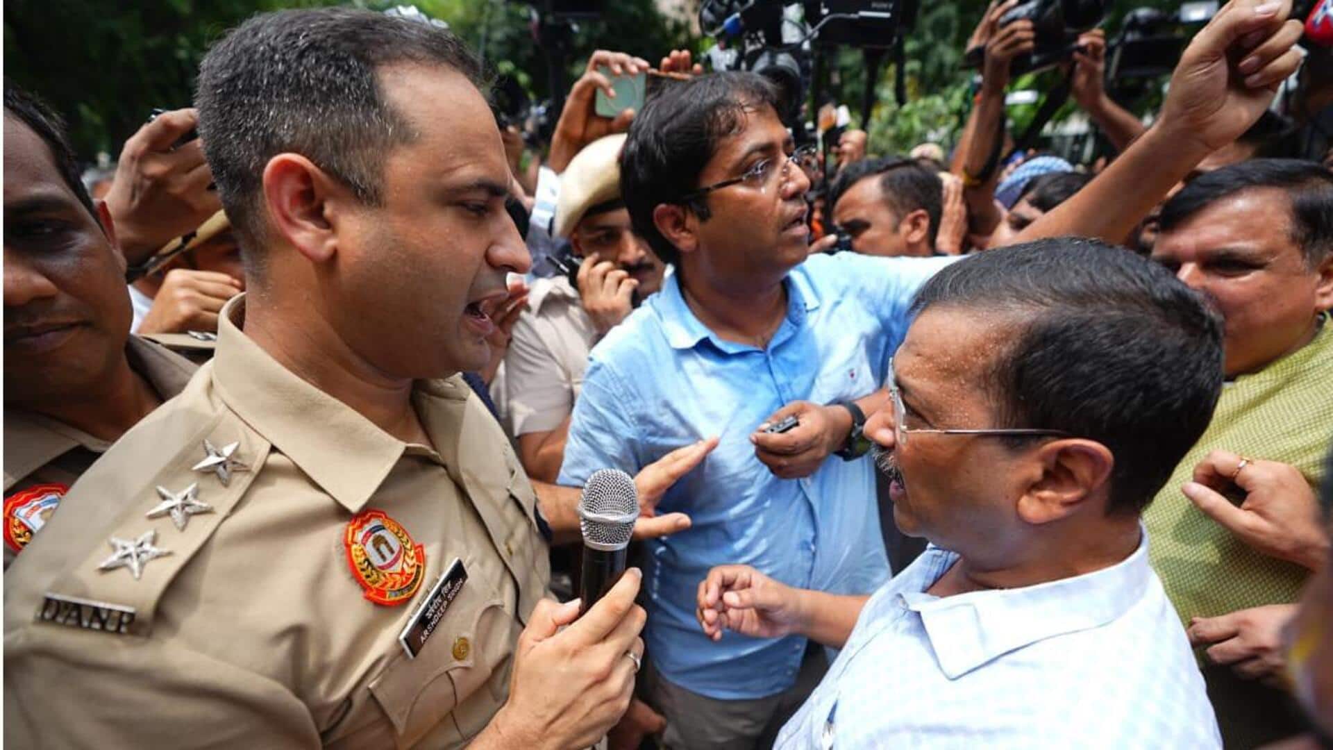 अरविंद केजरीवाल ने E20 के खिलाफ प्रधानमंत्री आवास तक मार्च किया, रोके गए तो धरना दिया