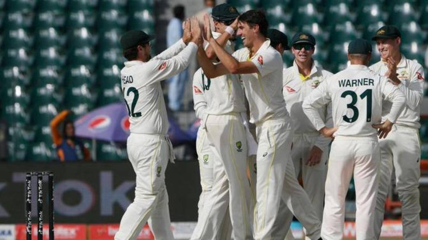 पाकिस्तान बनाम ऑस्ट्रेलिया: पैट कमिंस ने झटके पांच विकेट, ऐसा रहा तीसरा दिन