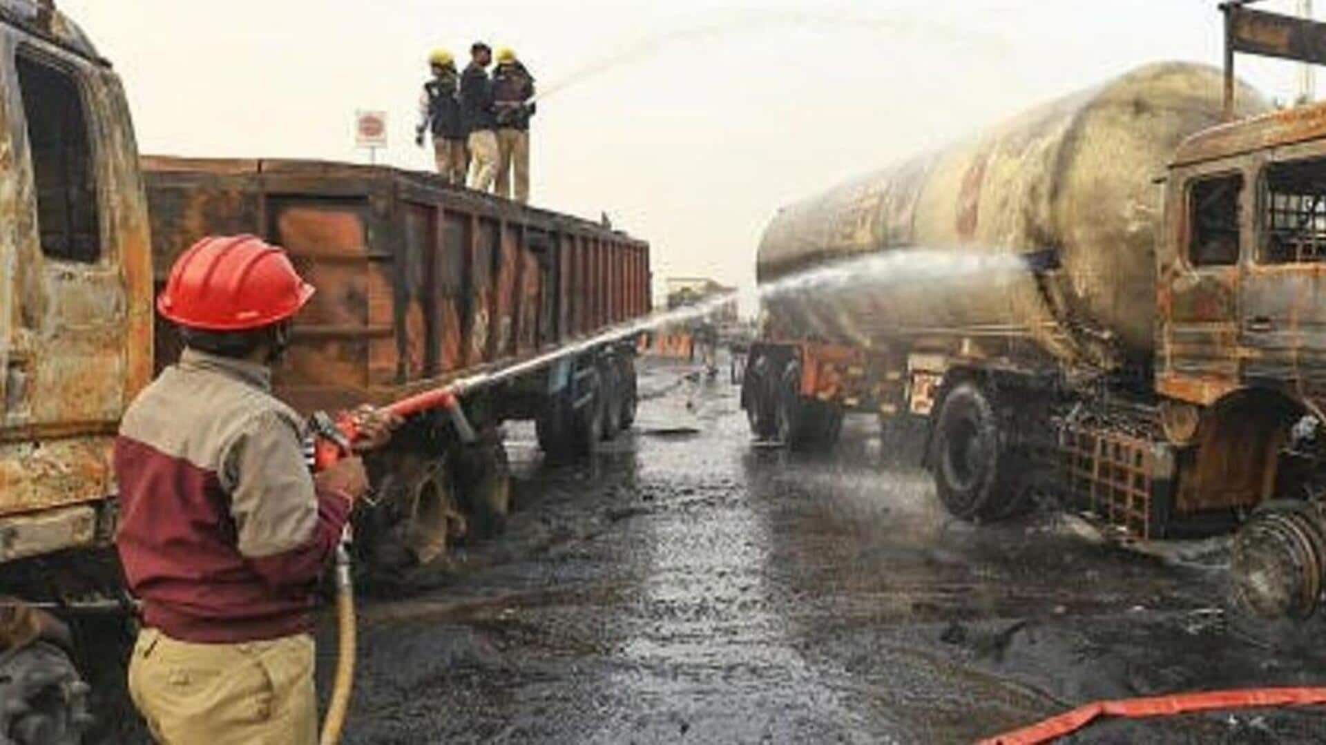 पंजाब में LPG टैंकर में विस्फोट: मृतकों की संख्या 7 पर पहुंची, 16 अन्य घायल पंजाब में LPG टैंकर में विस्फोट: मृतकों की संख्या 7 पर पहुंची, 16 अन्य घायल