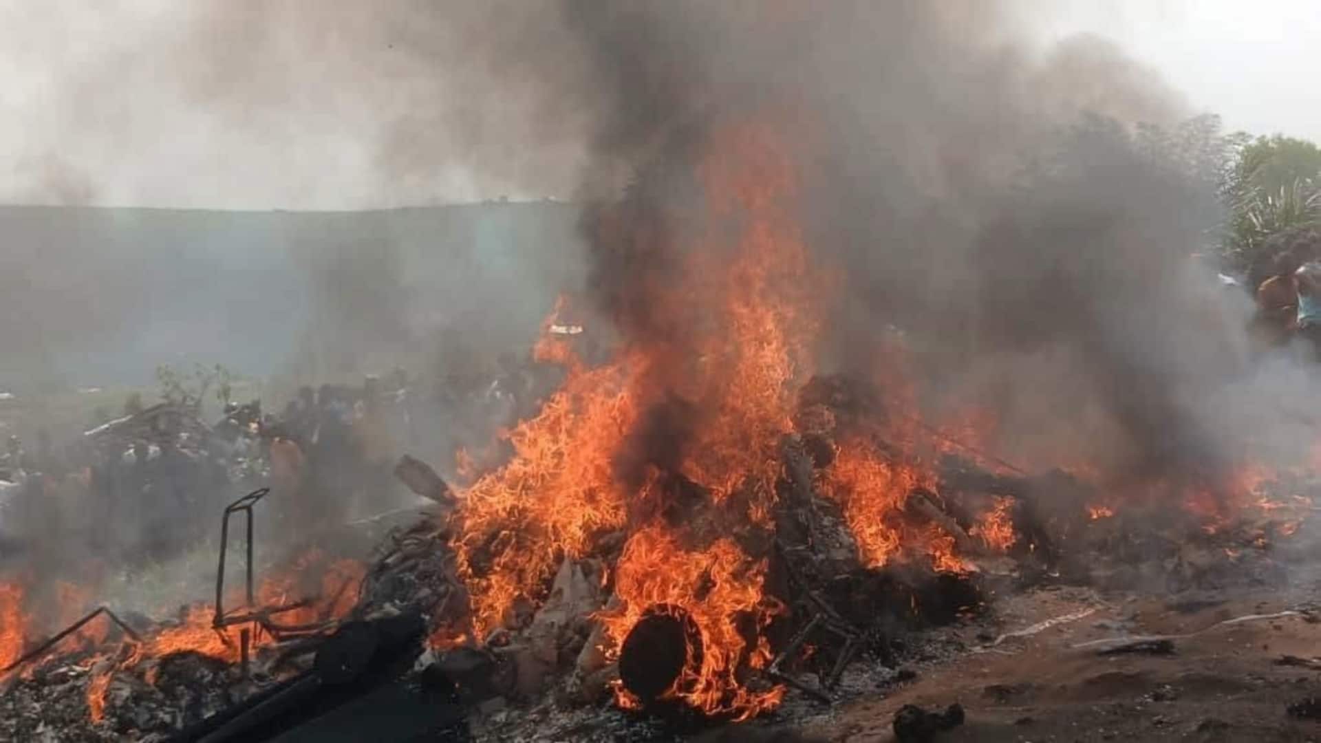 कांगो में बड़ा विमान हादसा, 2 वरिष्ठ सैन्य अधिकारियों समेत 14 लोगों की मौत