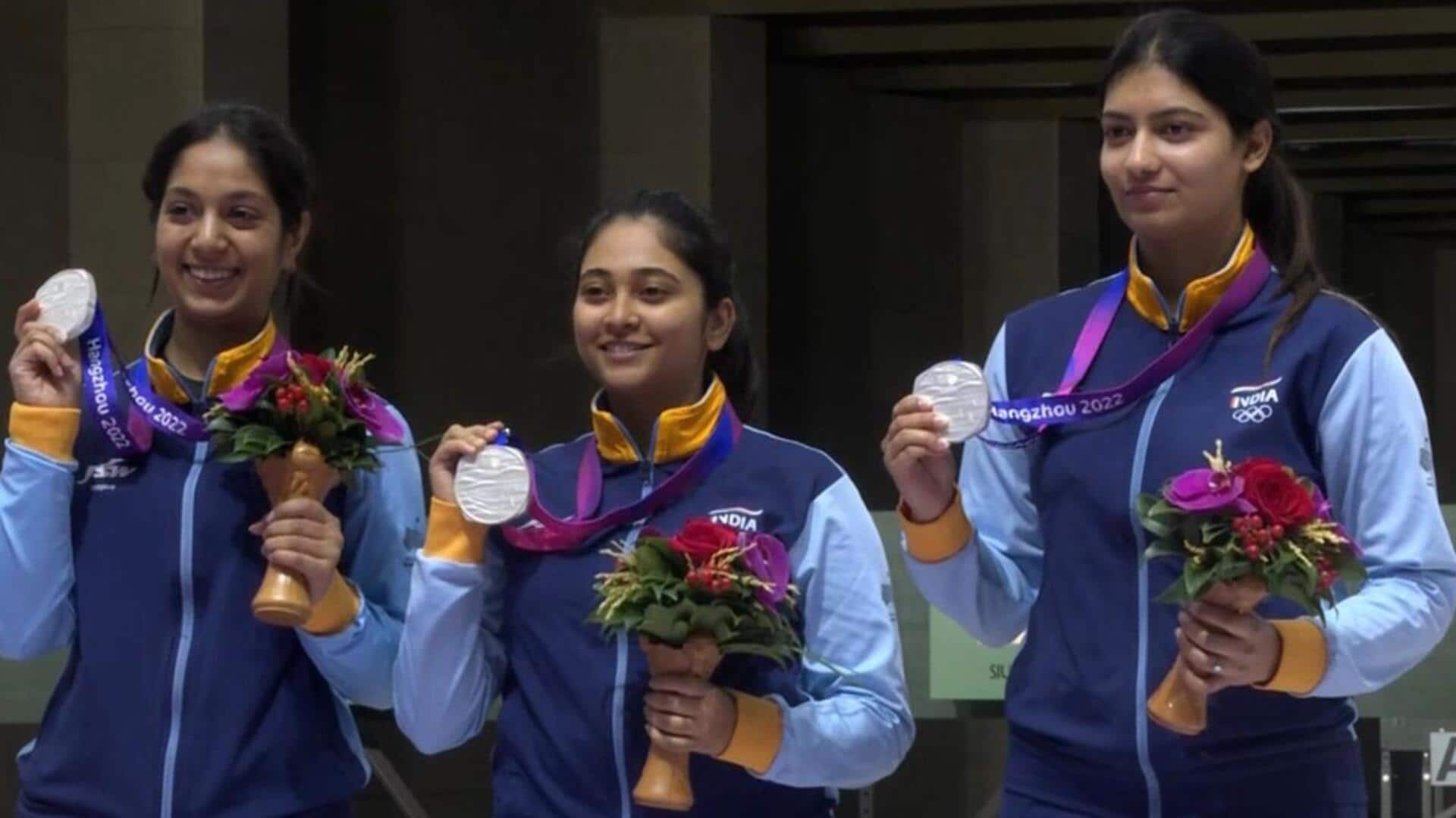 एशियाई खेल 2023: महिला शूटिंग टीम ने लगाया रजत पदक पर निशाना, क्रिकेट टीम फाइनल में