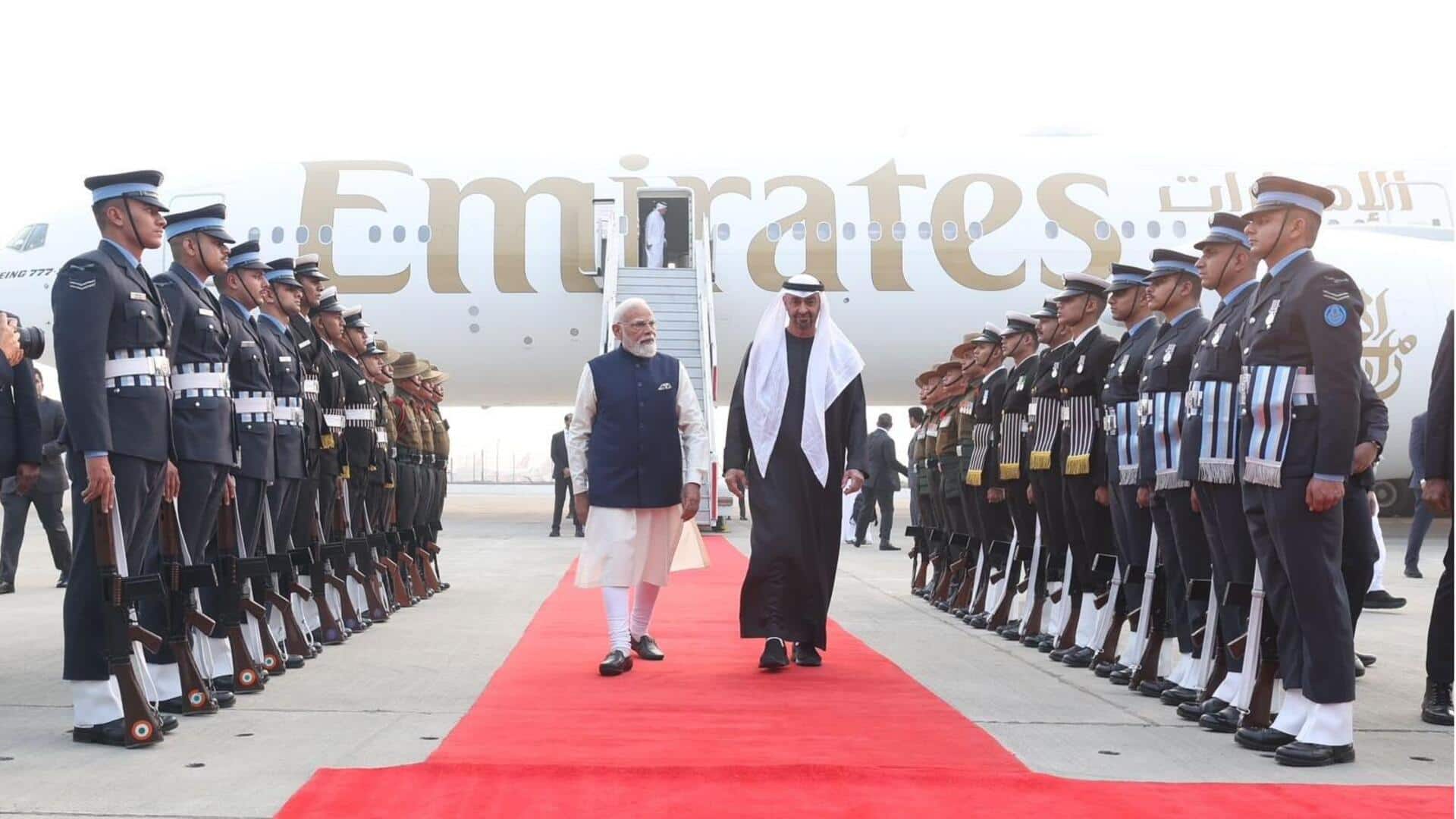 UAE के राष्ट्रपति शेख मोहम्मद ने 2 घंटे के भारत दौरे पर आकर क्या समझौते किए?