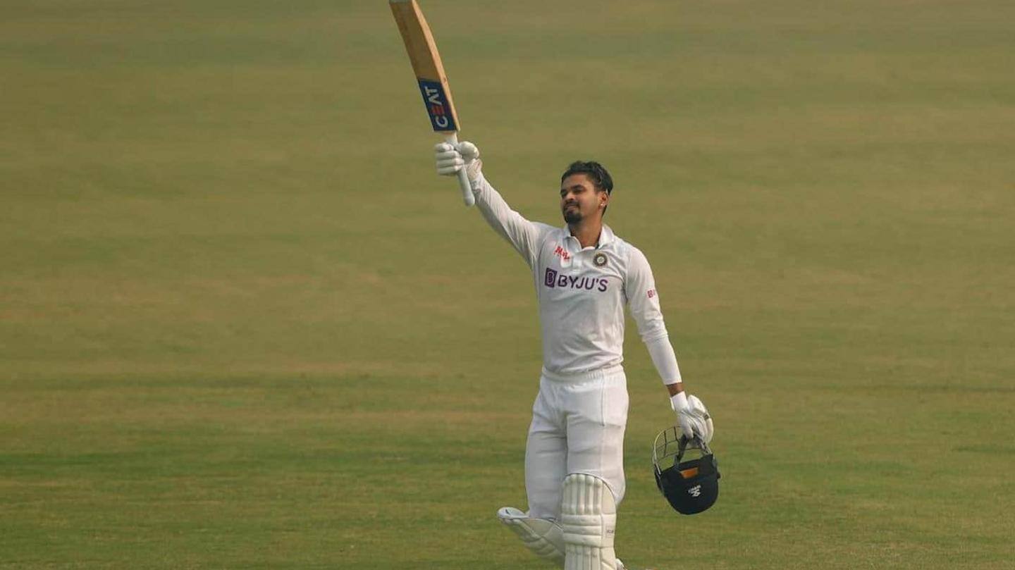 अय्यर ने अपने डेब्यू टेस्ट में जड़ा शतक अय्यर ने अपने डेब्यू टेस्ट में जड़ा शतक