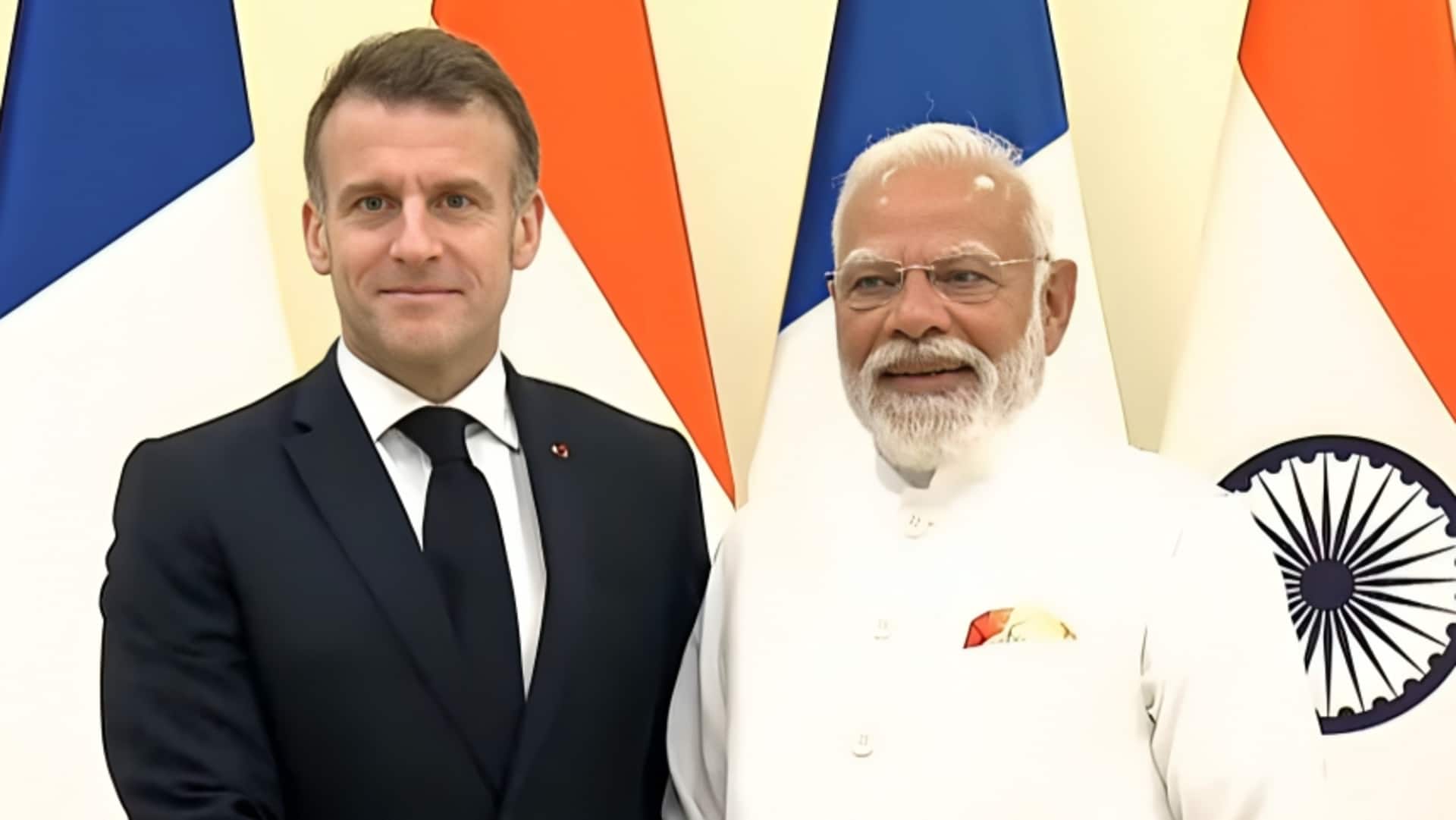 प्रधानमंत्री नरेंद्र मोदी ने फ्रांसीसी राष्ट्रपति इमैनुएल मैंक्रो से मुंबई में मुलाकात की