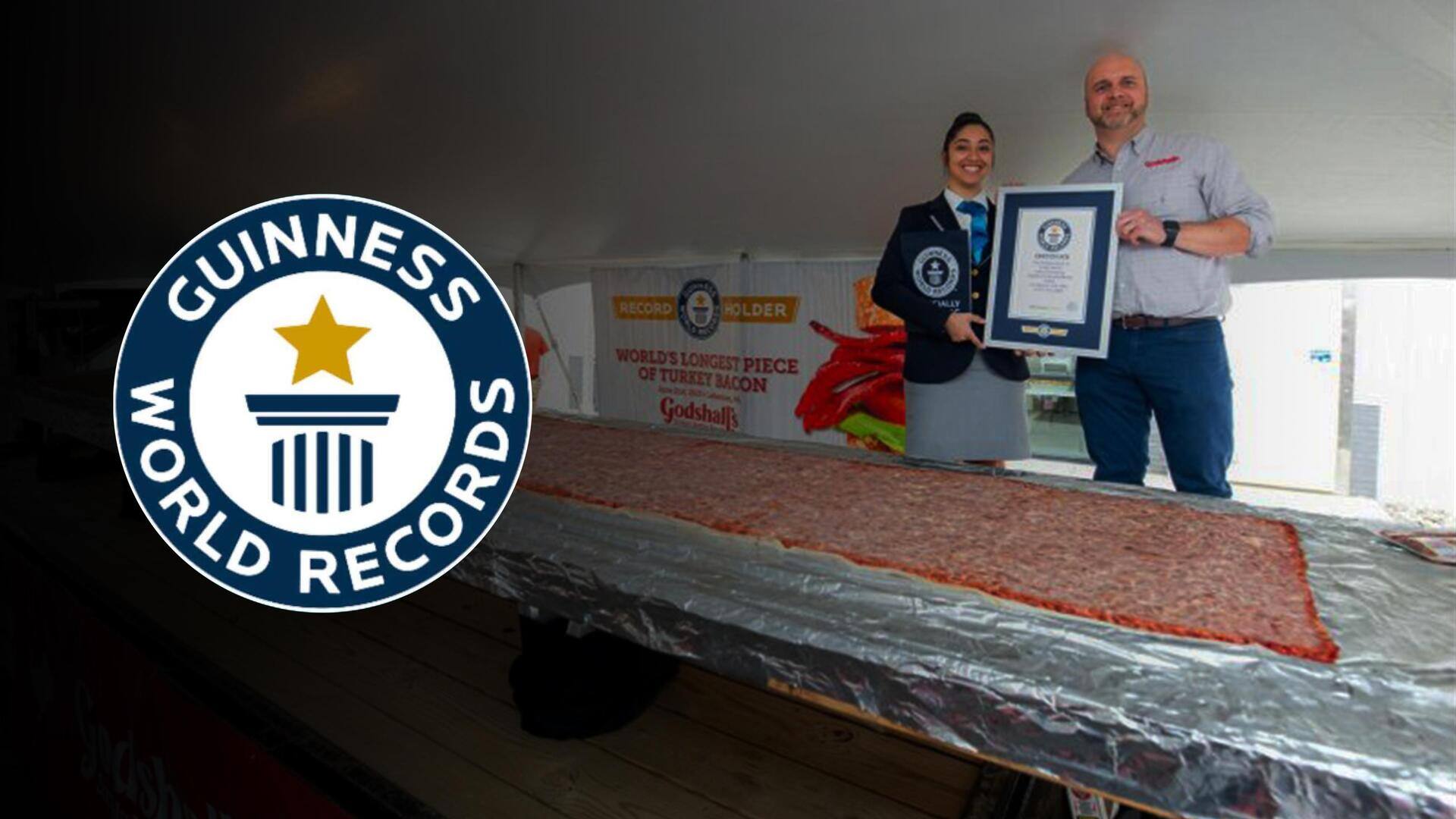 पेंसिल्वेनिया में स्थित मीट कंपनी ने पकाया 'दुनिया का सबसे लंबा तुर्की बेकन', बनाया नया रिकॉर्ड