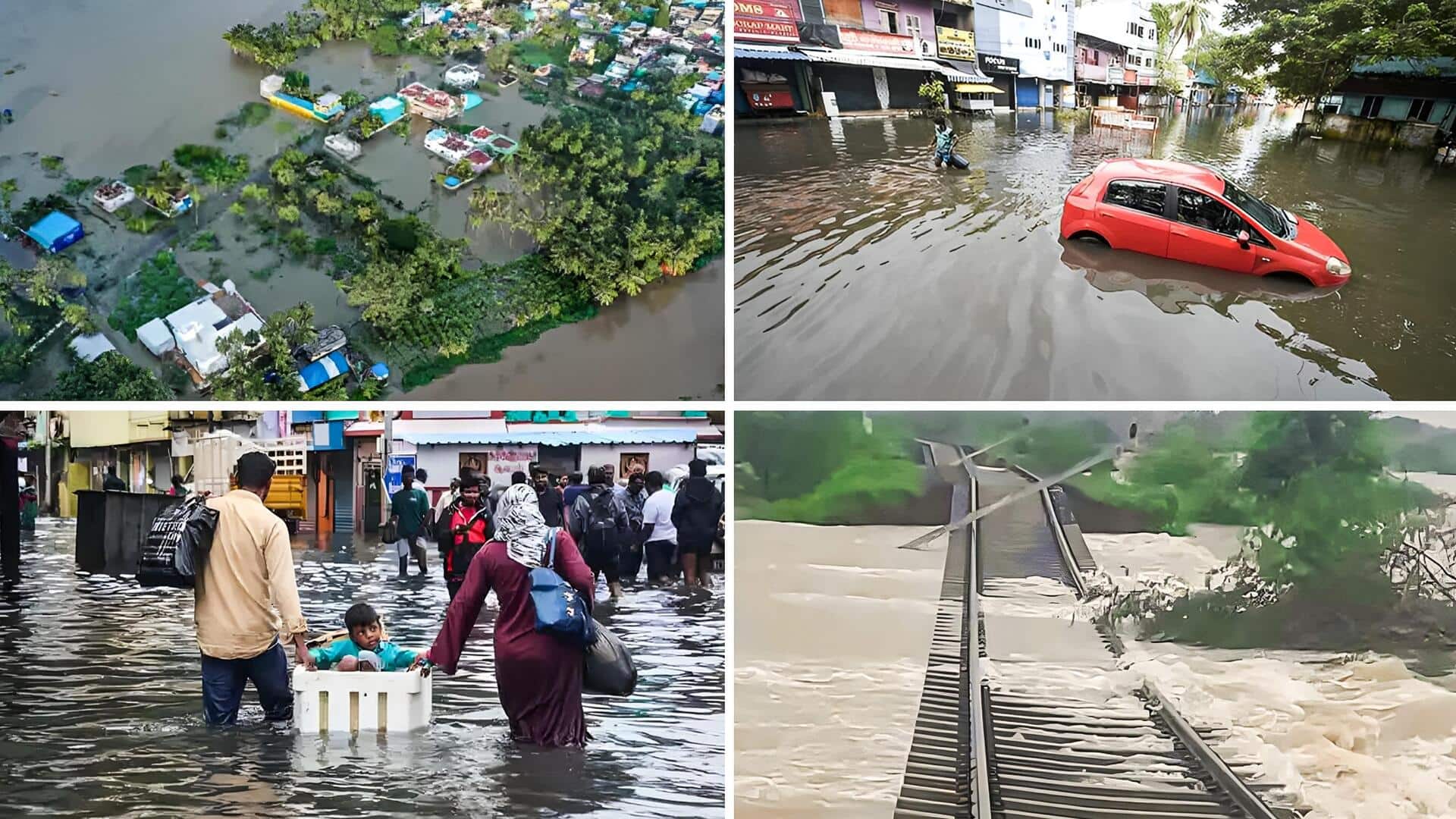 तमिलनाडु में बारिश से भारी तबाही; 500 रेल यात्री फंसे, बचाव कार्य में जुटी वायुसेना