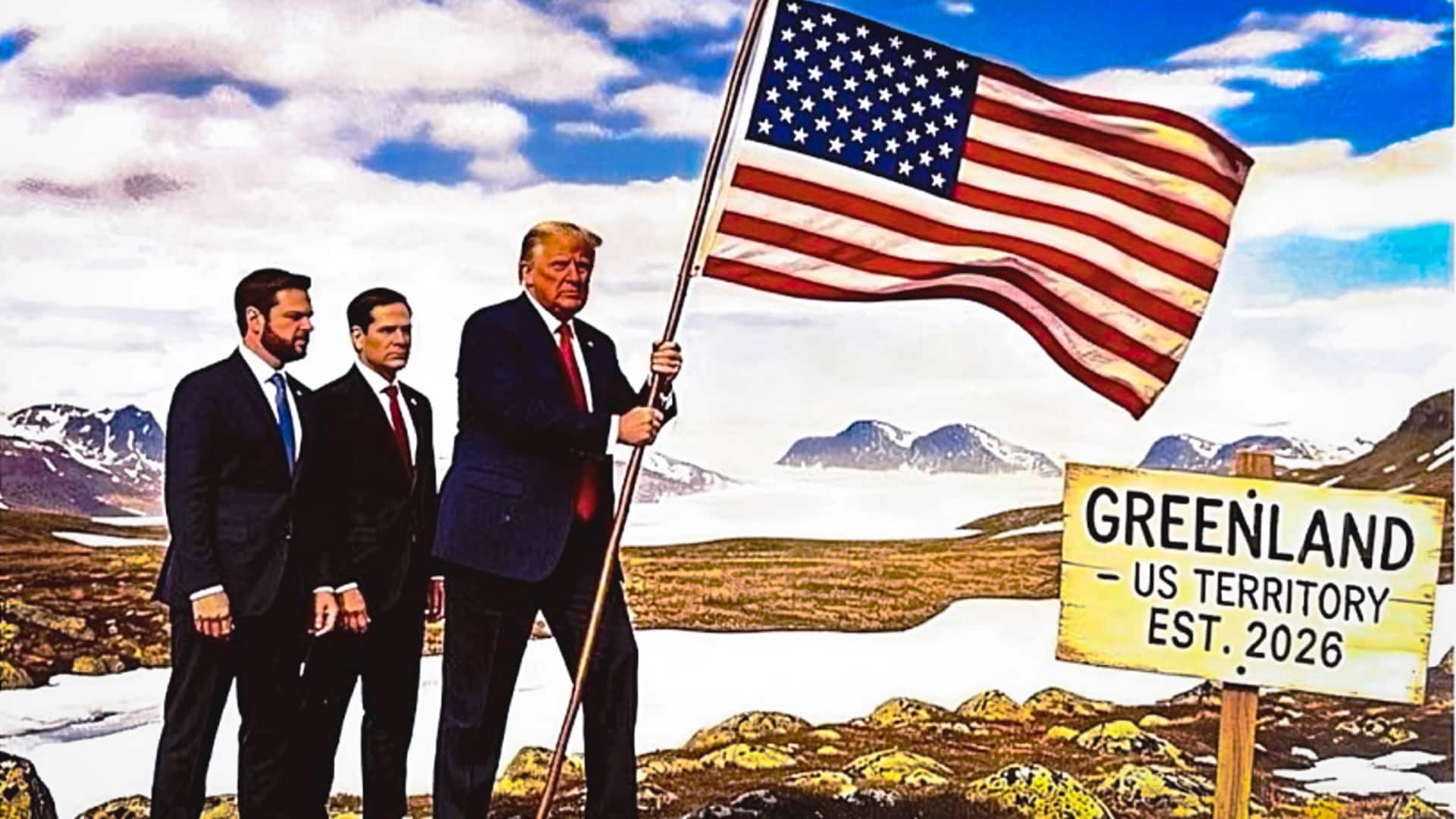 डोनाल्ड ट्रंप ने ग्रीनलैंड पर अमेरिकी झंडा लगाते तस्वीर साझा की, NATO अध्यक्ष से हुई बात