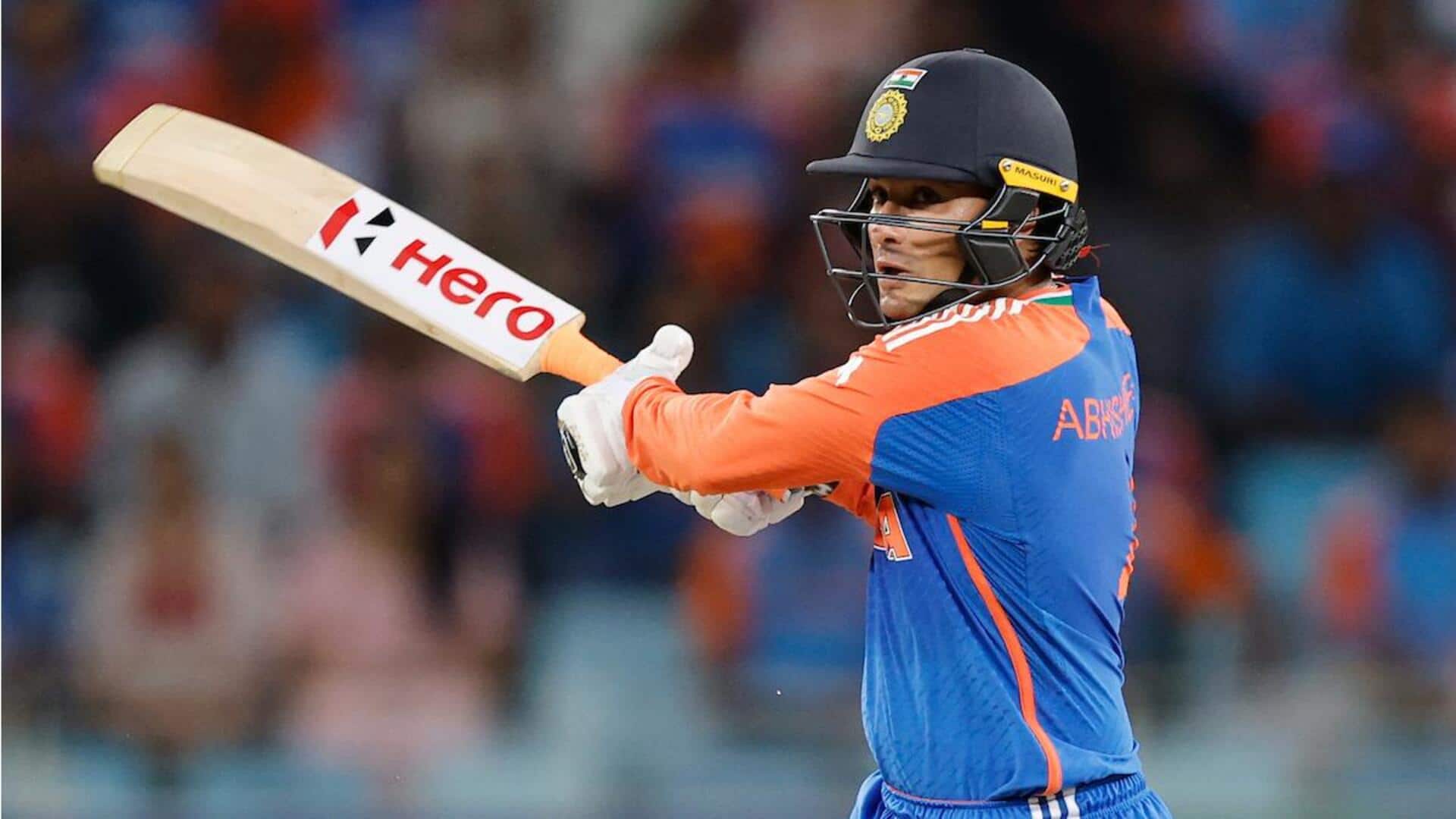 अभिषेक शर्मा ने जड़ा ऑस्ट्रेलिया के खिलाफ पहला टी-20 अंतरराष्ट्रीय अर्धशतक, ये रिकॉर्ड किए अपने नाम  अभिषेक शर्मा ने जड़ा ऑस्ट्रेलिया के खिलाफ पहला टी-20 अंतरराष्ट्रीय अर्धशतक, ये रिकॉर्ड किए अपने नाम