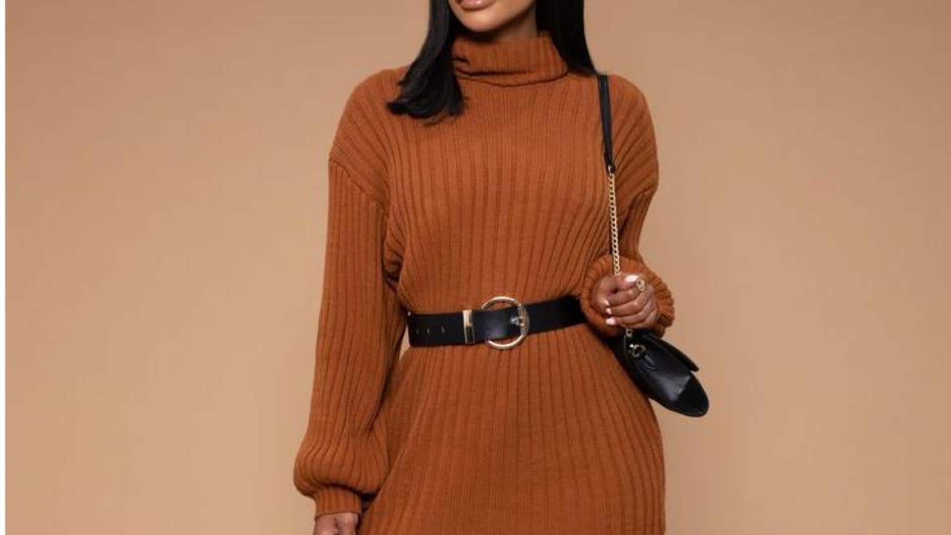 टर्टलनेक ड्रेस को स्टाइल करने के लिए अपनाएं ये 5 तरीके, लगेंगी खूबसूरत