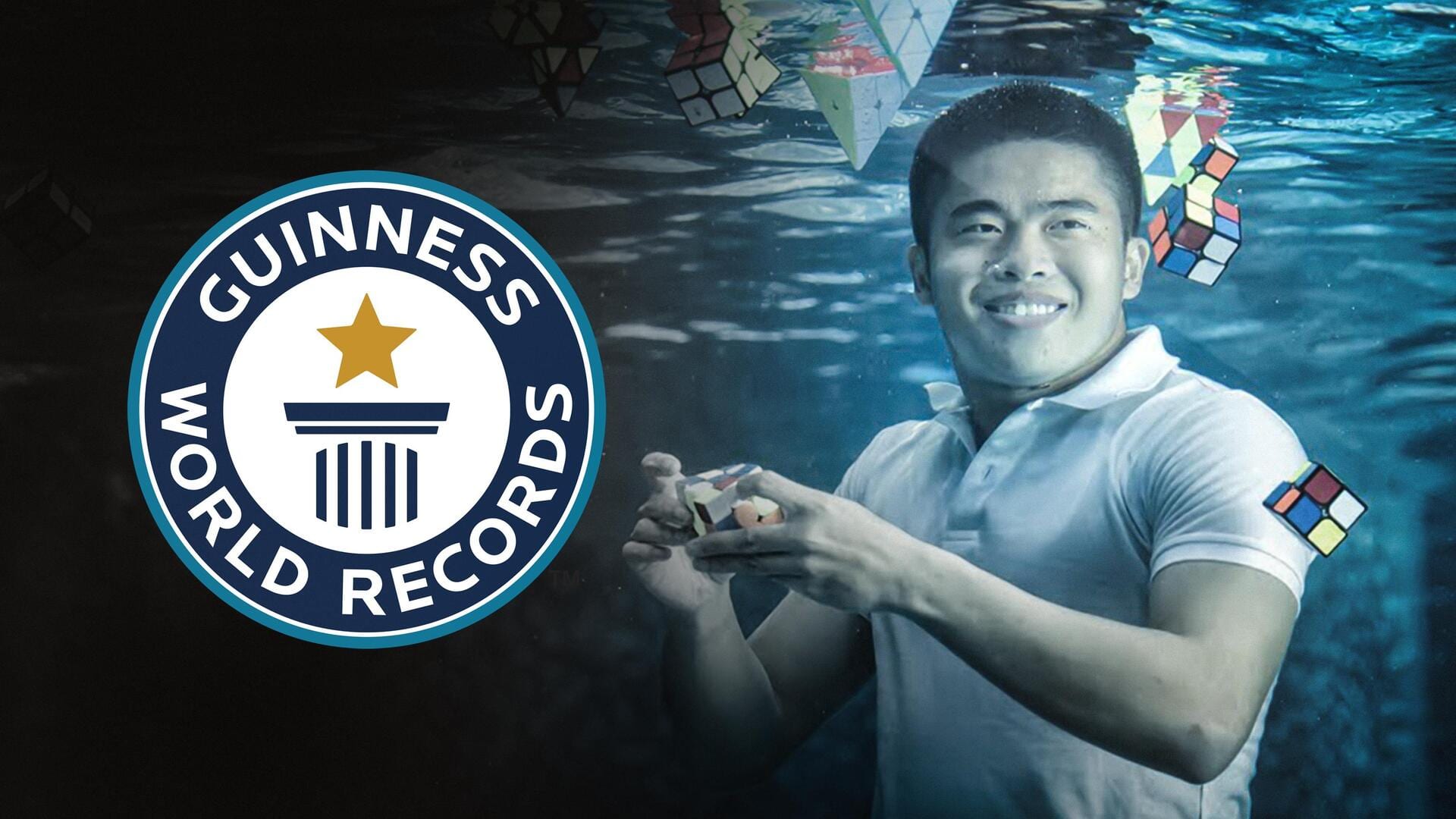 सिंगापुर: इस आदमी ने पानी के अंदर हल किया रुबिक क्यूब, बना दिया यह विश्व रिकॉर्ड