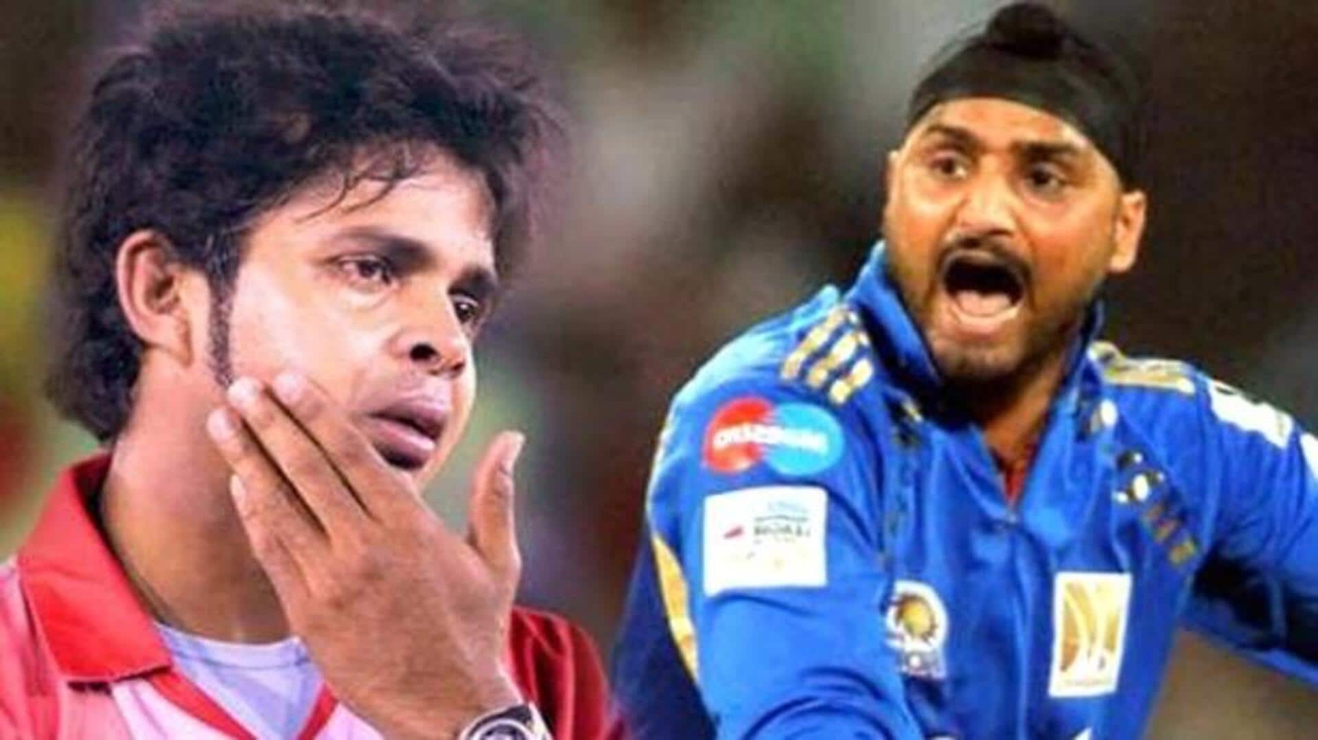 IPL में हरभजन सिंह का श्रीसंत को थप्पड़ मारने वाला वीडियो पहली बार आया सामने IPL में हरभजन सिंह का श्रीसंत को थप्पड़ मारने वाला वीडियो पहली बार आया सामने
