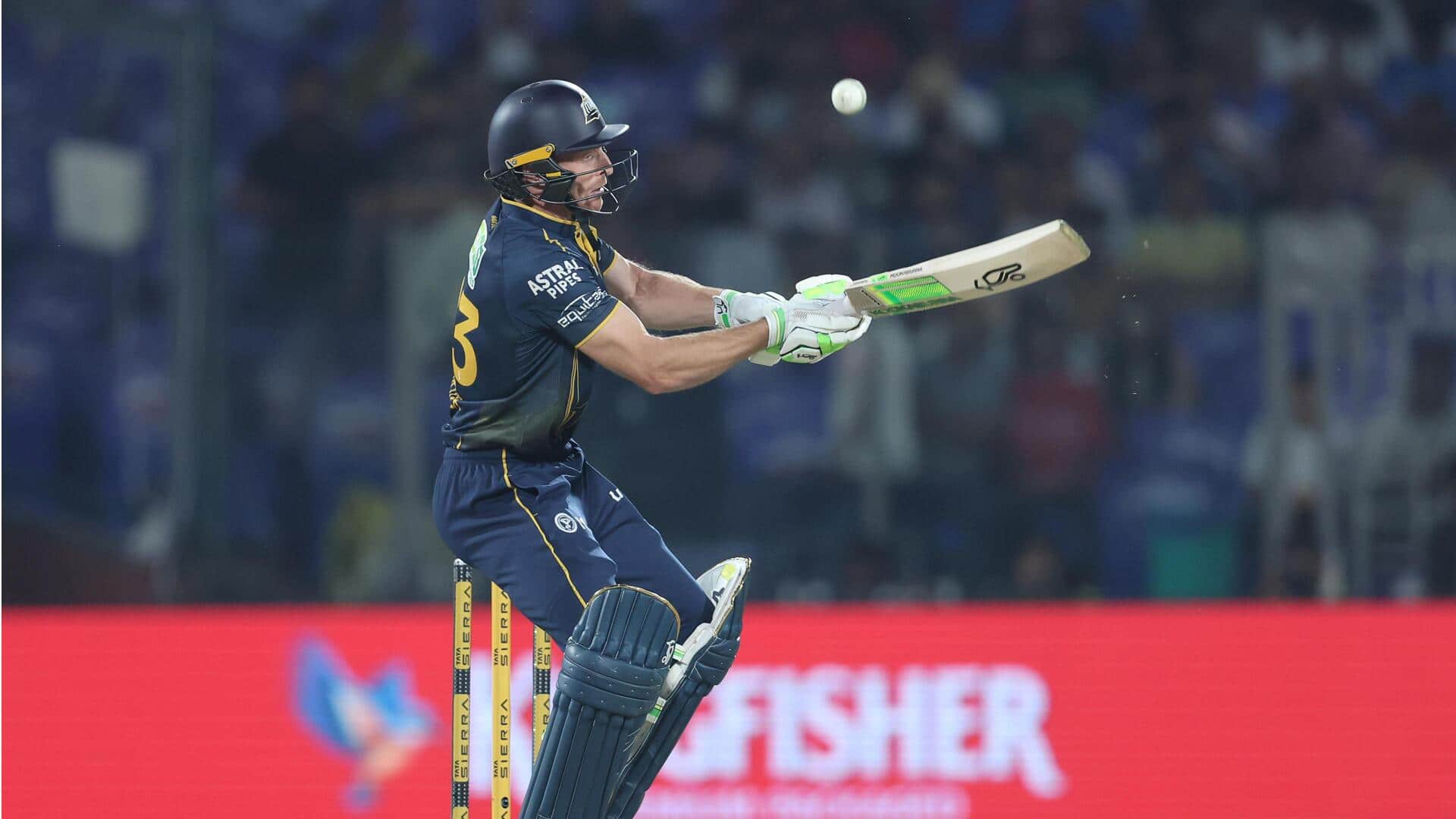 IPL 2026: जोस बटलर ने फाइन लेग के ऊपर से लगाया बेहतरीन छक्का, देखें वीडियो 