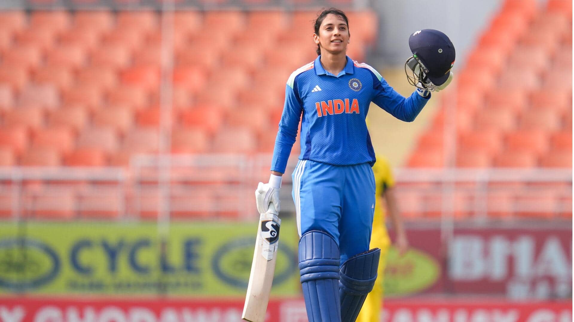 स्मृति मंधाना ने ऑस्ट्रेलिया के खिलाफ दूसरे वनडे में 77 गेंदों में जड़ा शतक, बनाए रिकॉर्ड्स