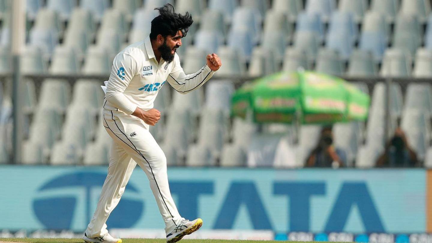 सभी 10 विकेट लेने वाले केवल तीसरे गेंदबाज बने एजाज सभी 10 विकेट लेने वाले केवल तीसरे गेंदबाज बने एजाज
