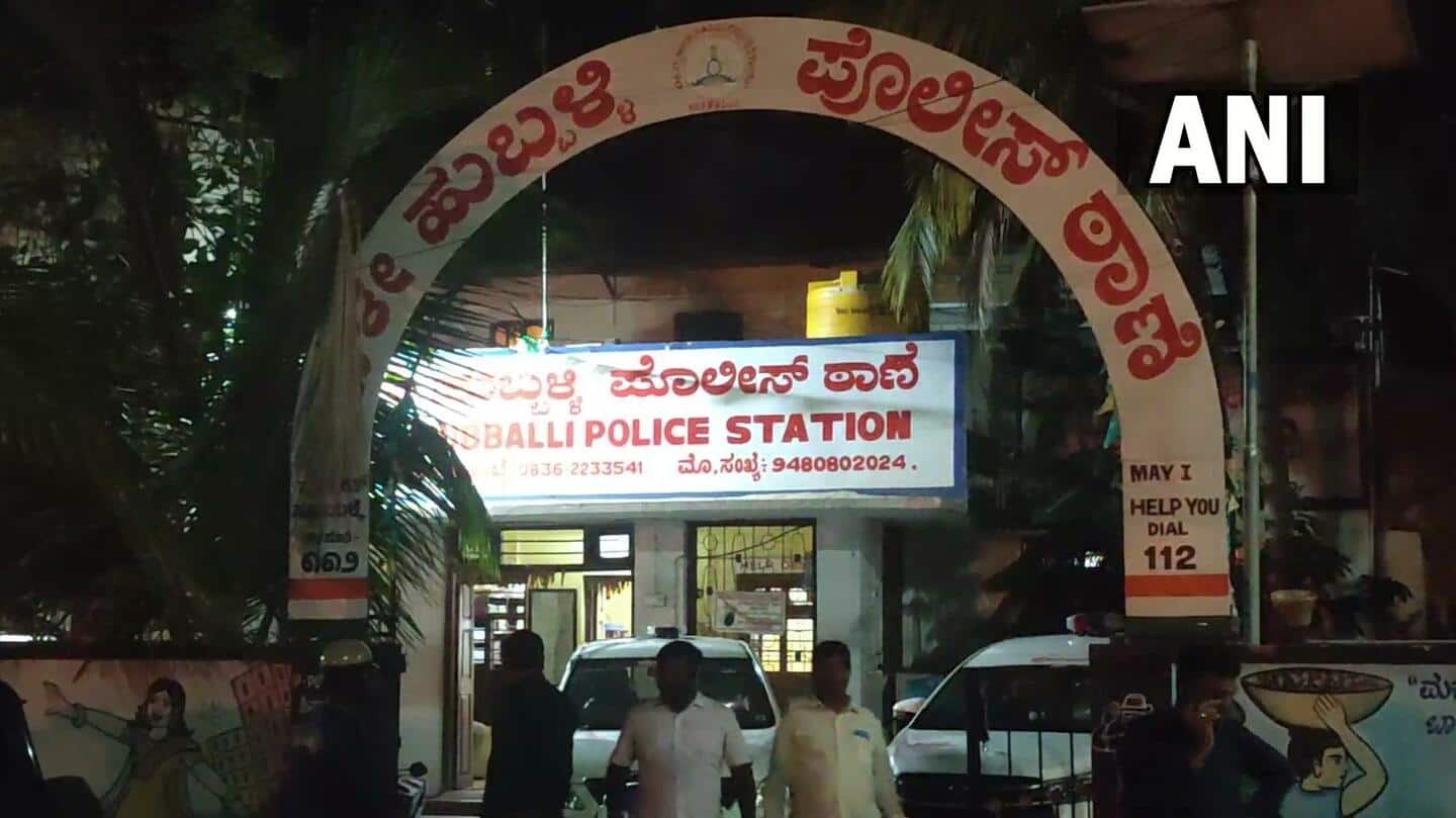 कर्नाटक: हुबली पुलिस थाने पर पथराव में 12 पुलिसकर्मी घायल, 40 आरोपी गिरफ्तार