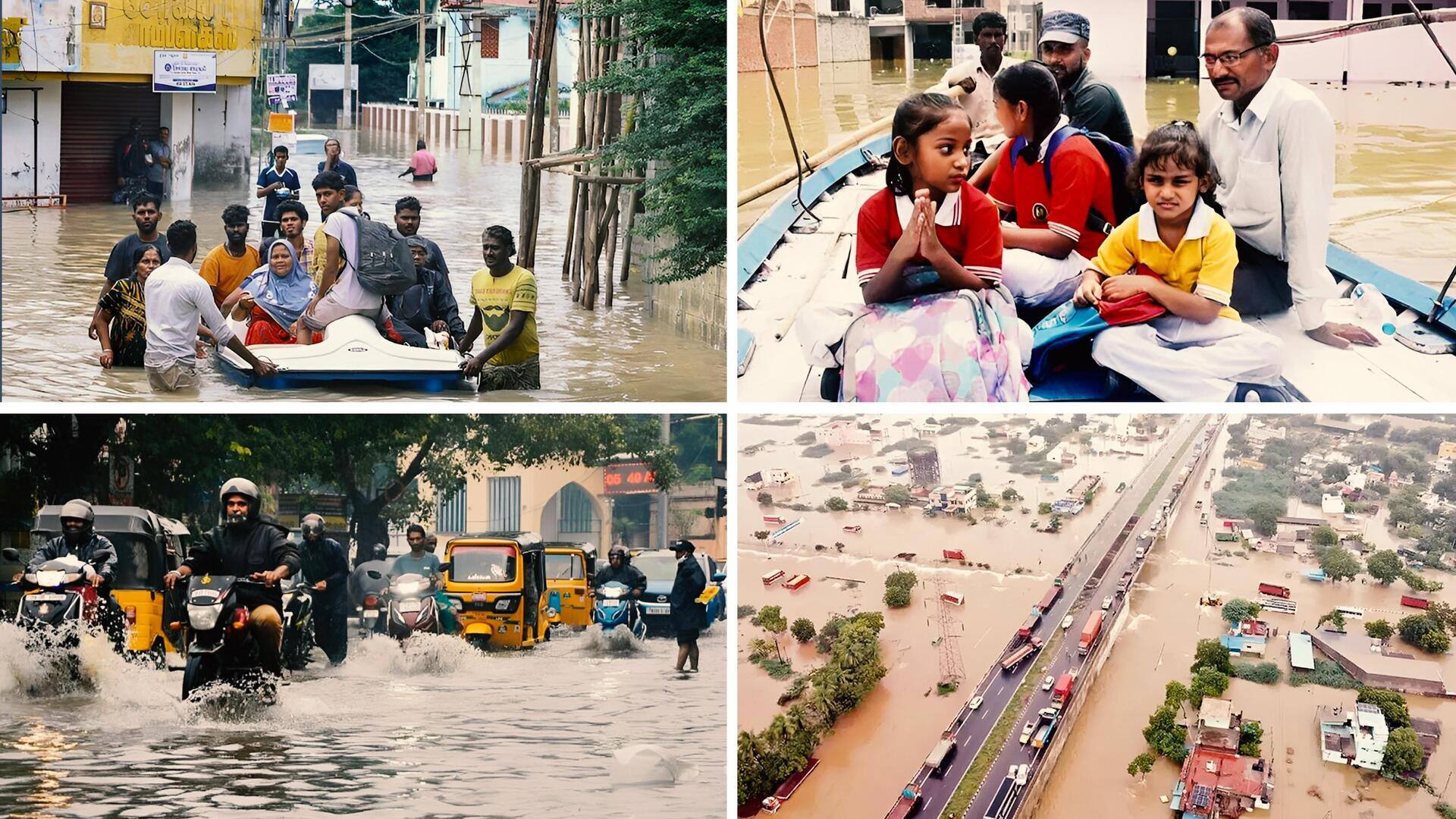 तमिलनाडु: बाढ़ प्रभावित इलाकों में फंसे 20,000 लोग, अब तक 10 की मौत; स्कूल-कॉलेज बंद