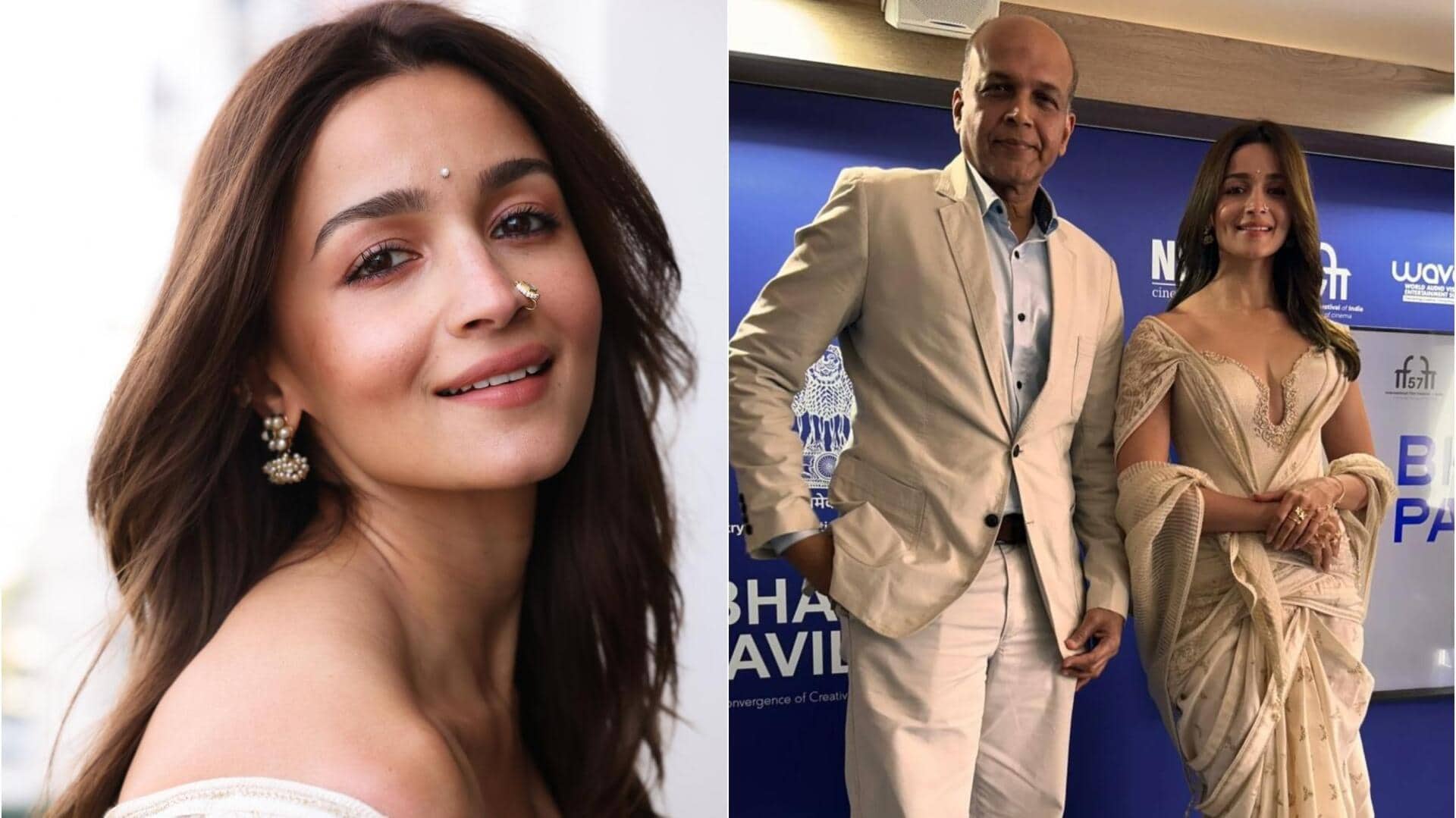 आलिया भट्‌ट का कान्स फिल्म फेस्टिवल से आया नया लुक, साथ दिखे आशुतोष गोवारिकर