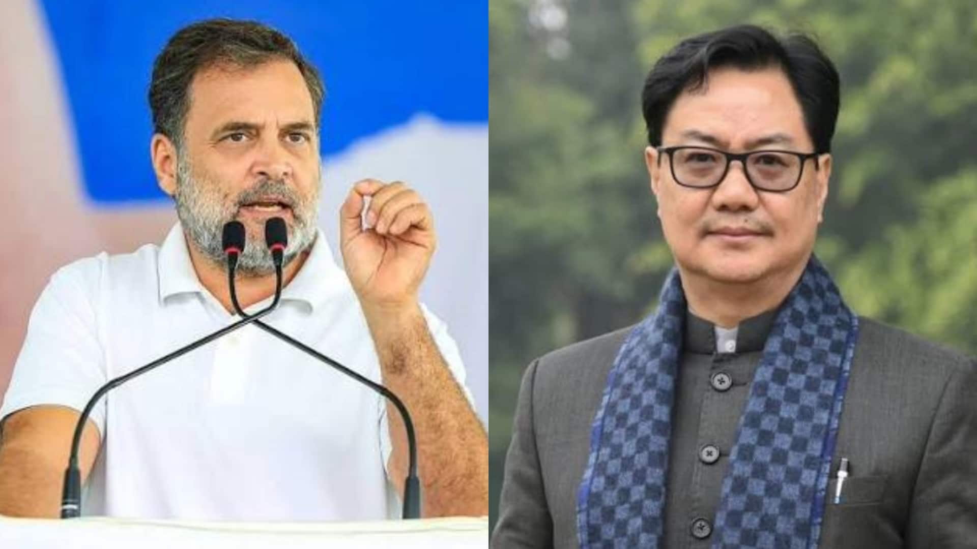 परिसीमन विधेयक पर रिजिजू ने की राहुल से मुलाकात, नेता विपक्ष ने सहयोग से किया इनकार- रिपोर्ट