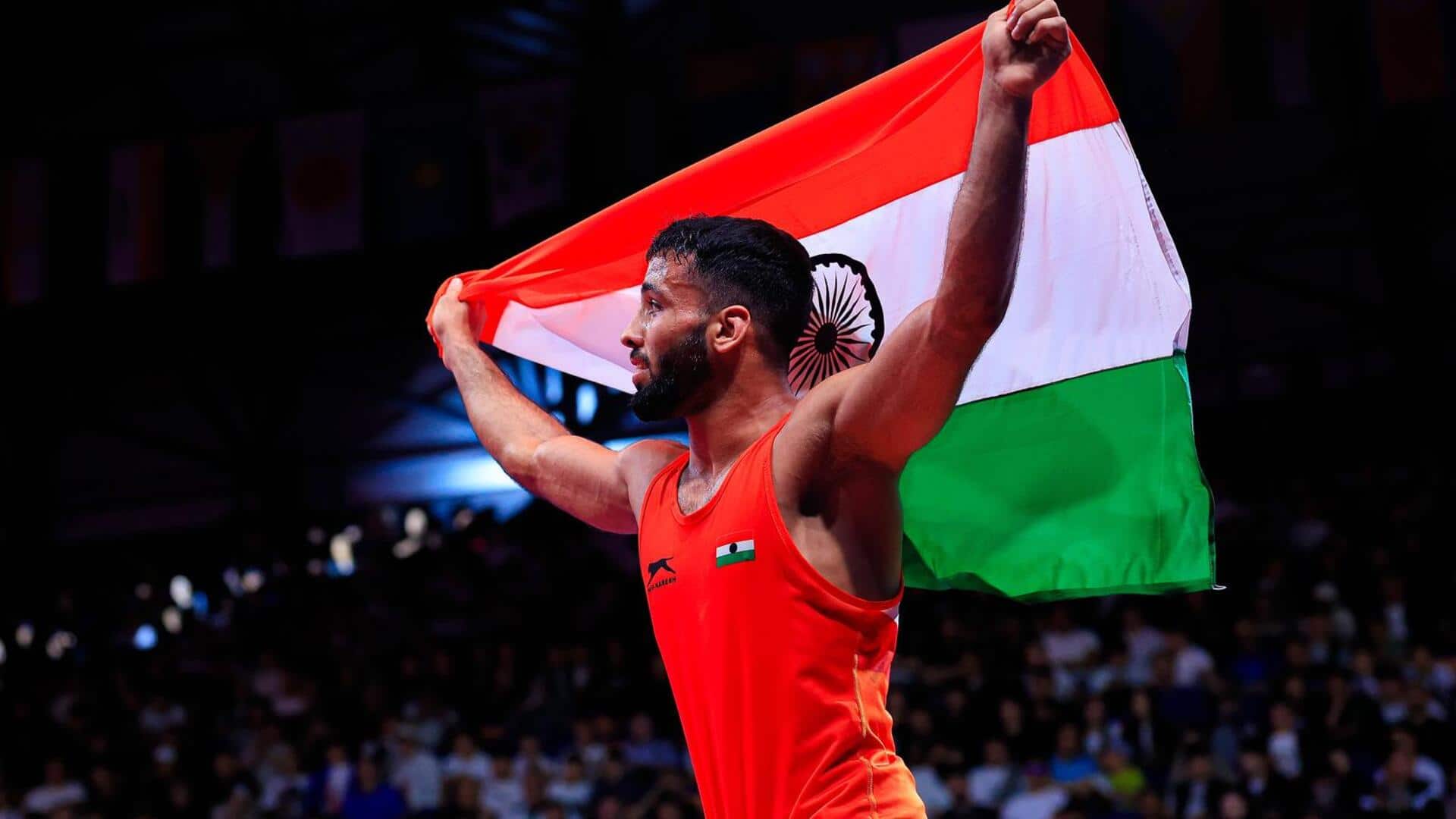 एशियाई खेल 2026: पहलवान सुजीत कलकल ने रचा इतिहास, पिछड़ने के बाद जीता स्वर्ण पदक